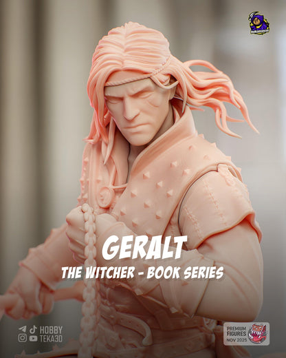 Fantasy Action Figurine – Handpainted Resin Figure or DIY Model Kit, inspired by The Witcher Book Series Geralt of Rivia