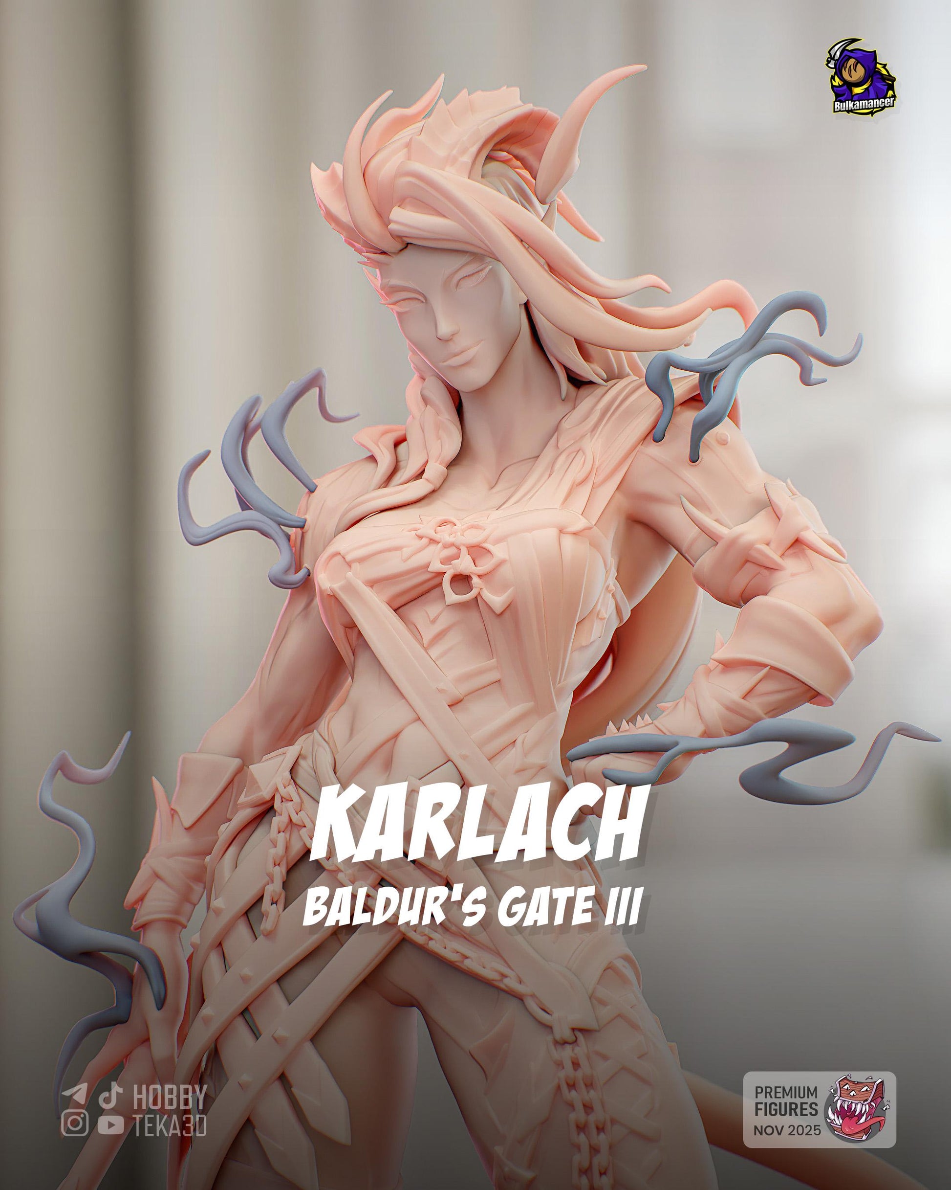 Gaming Action Figurine – Handpainted Resin Figure or DIY Model Kit, inspired by Baldur's Gate 3