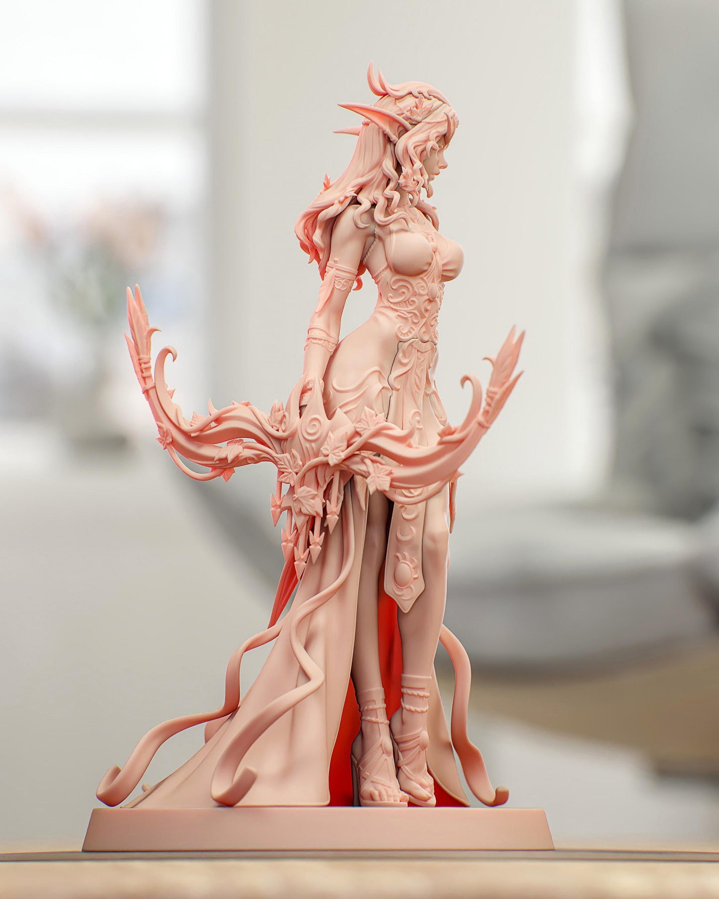 Gaming Action Figurine – Handpainted Resin Figure or DIY Model Kit, inspired by World of Warcraft Tyrande Whisperwind