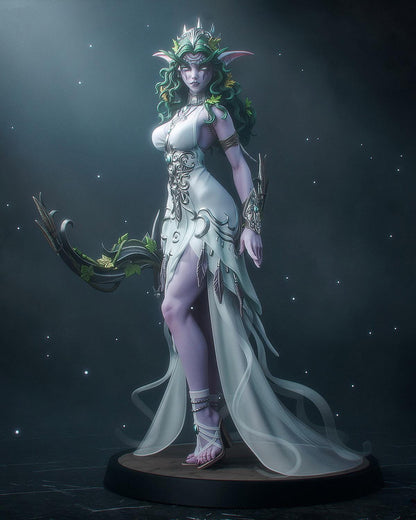 Gaming Action Figurine – Handpainted Resin Figure or DIY Model Kit, inspired by World of Warcraft Tyrande Whisperwind