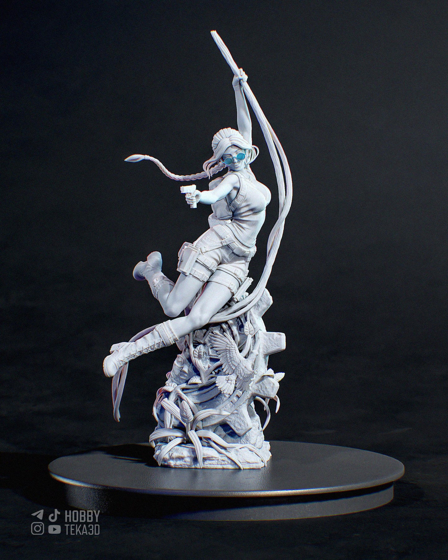 Treasure Hunteress - Painted & DIY | Resin 3D | FAN ART | Garage Kit