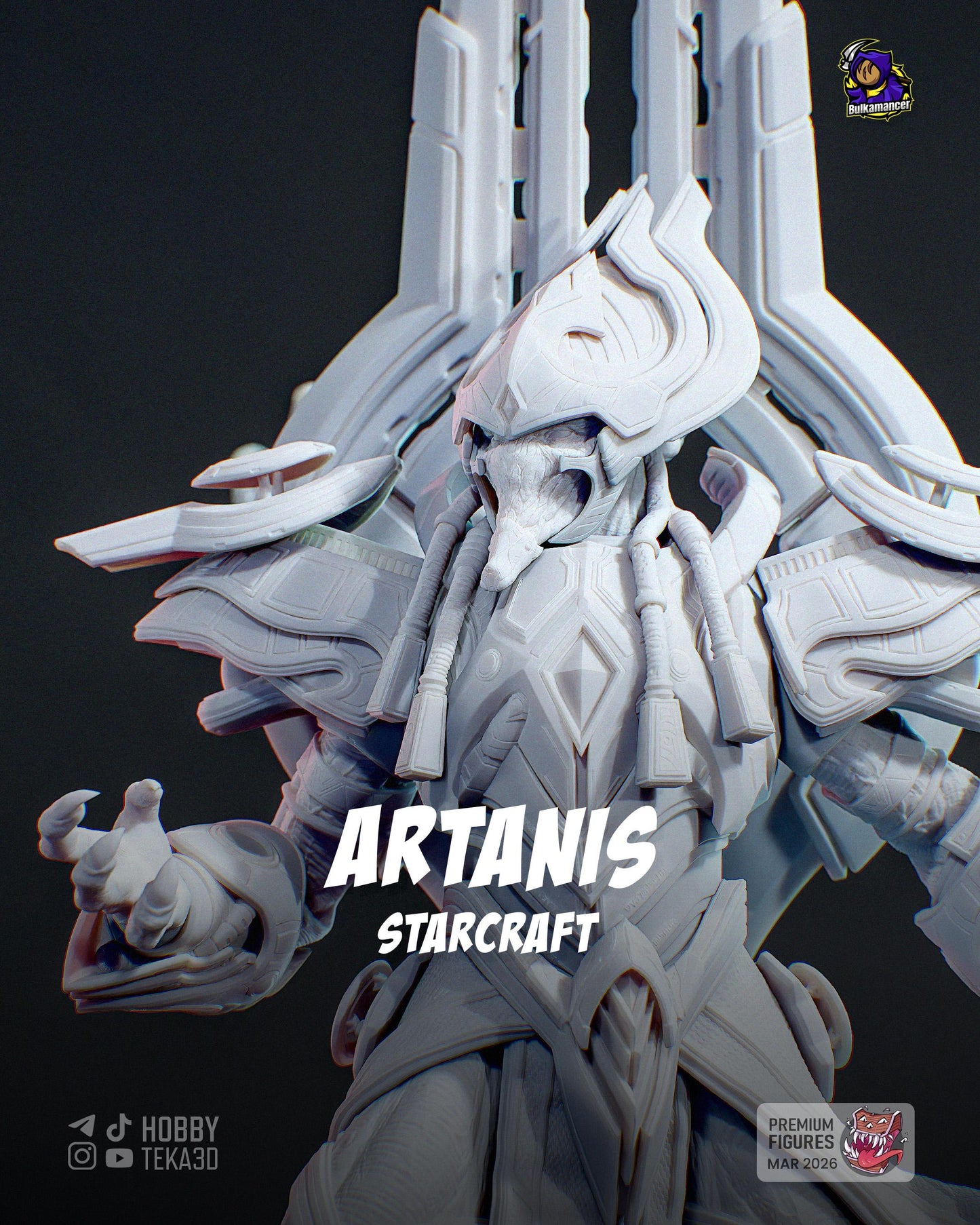 Gaming Action Figurine – Handpainted Resin Figure or DIY Model Kit, inspired by StarCraft Artanis
