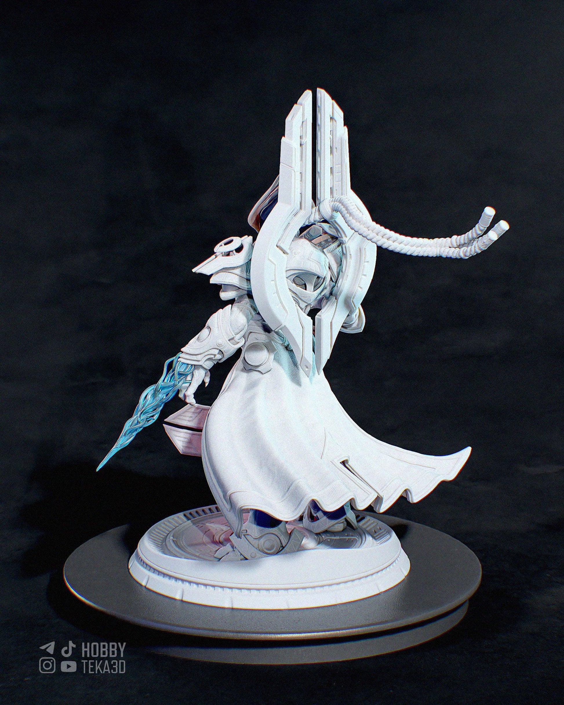 Gaming Action Figurine – Handpainted Resin Figure or DIY Model Kit, inspired by StarCraft Artanis