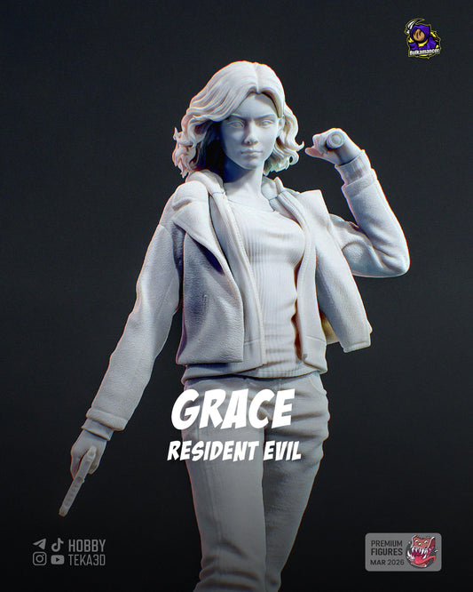 Gaming Action Figurine – Handpainted Resin Figure or DIY Model Kit, inspired by Resident Evil Grace Ashcroft