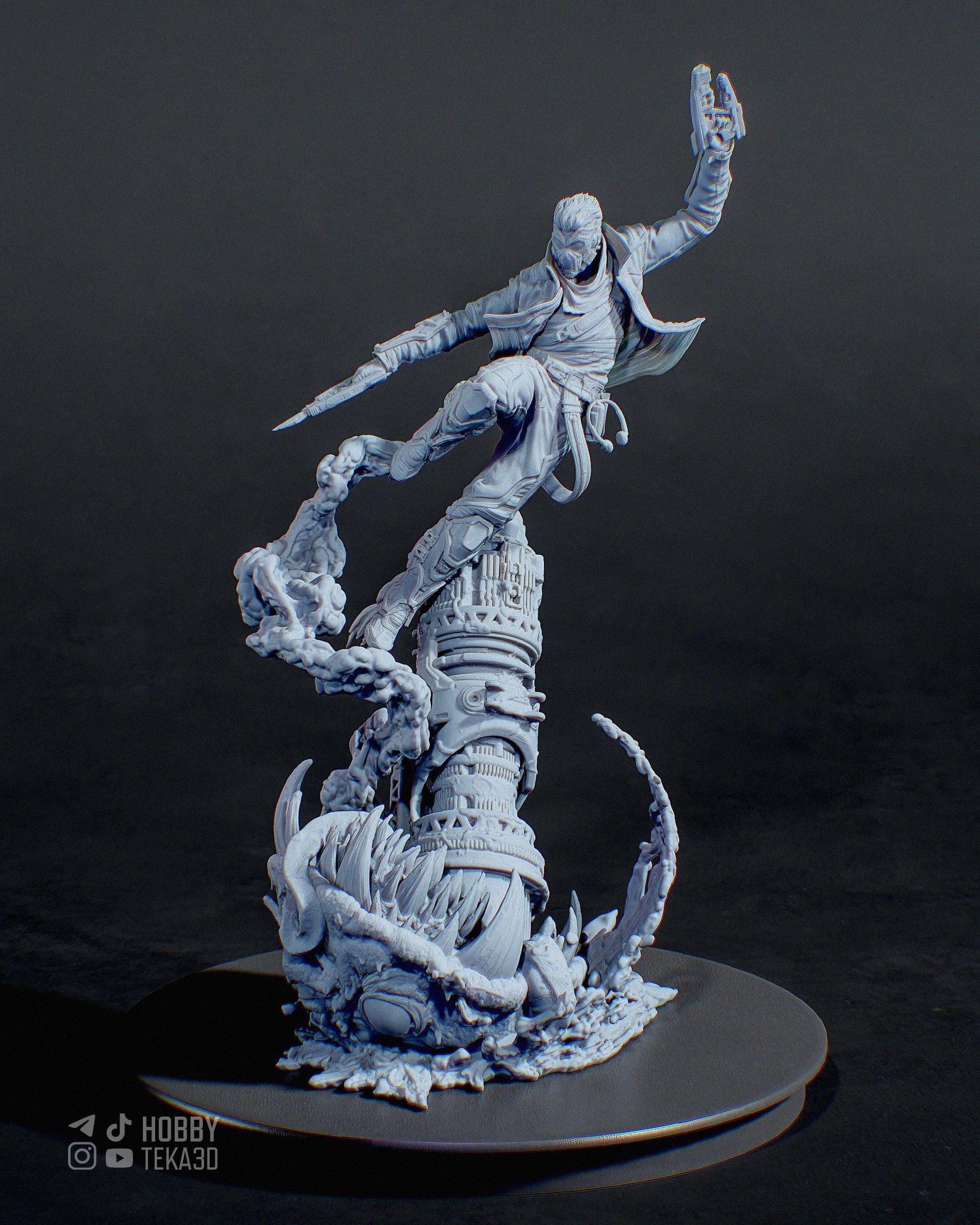 Gaming Action Figurine – Handpainted Resin Figure or DIY Model Kit, inspired by Marvel