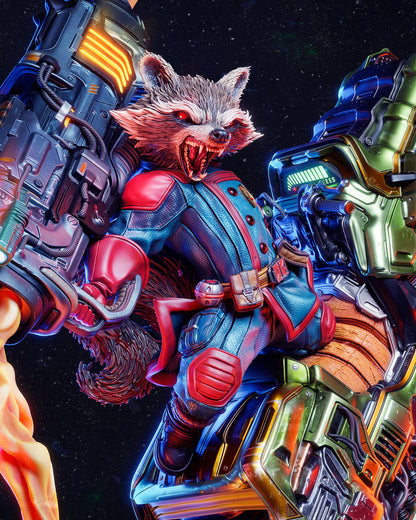 Gaming Action Figurine – Handpainted Resin Figure or DIY Model Kit, Marvel Rocket Raccoon