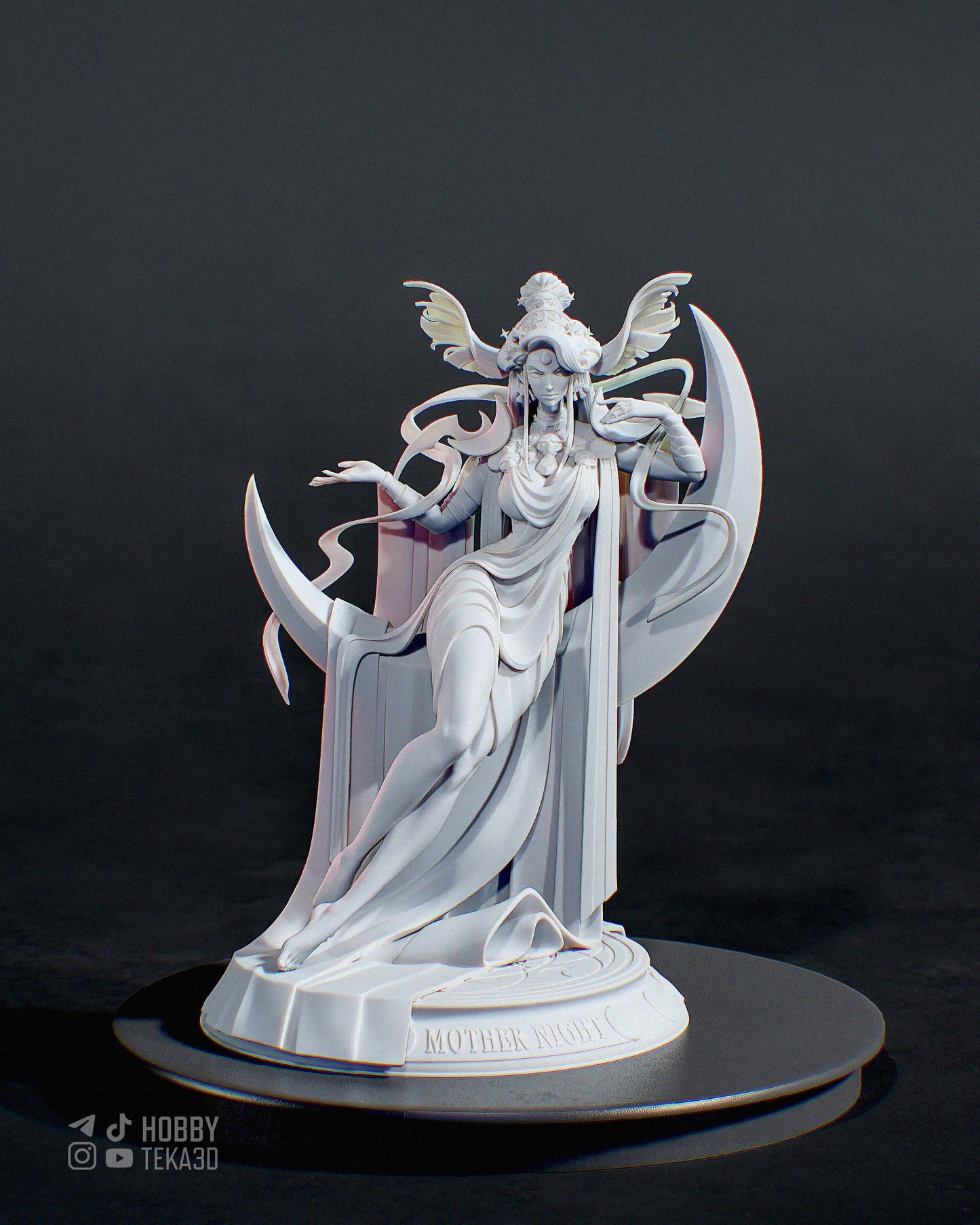 Gaming Action Figurine – Handpainted Resin Figure or DIY Model Kit, inspired by Hades Nyx