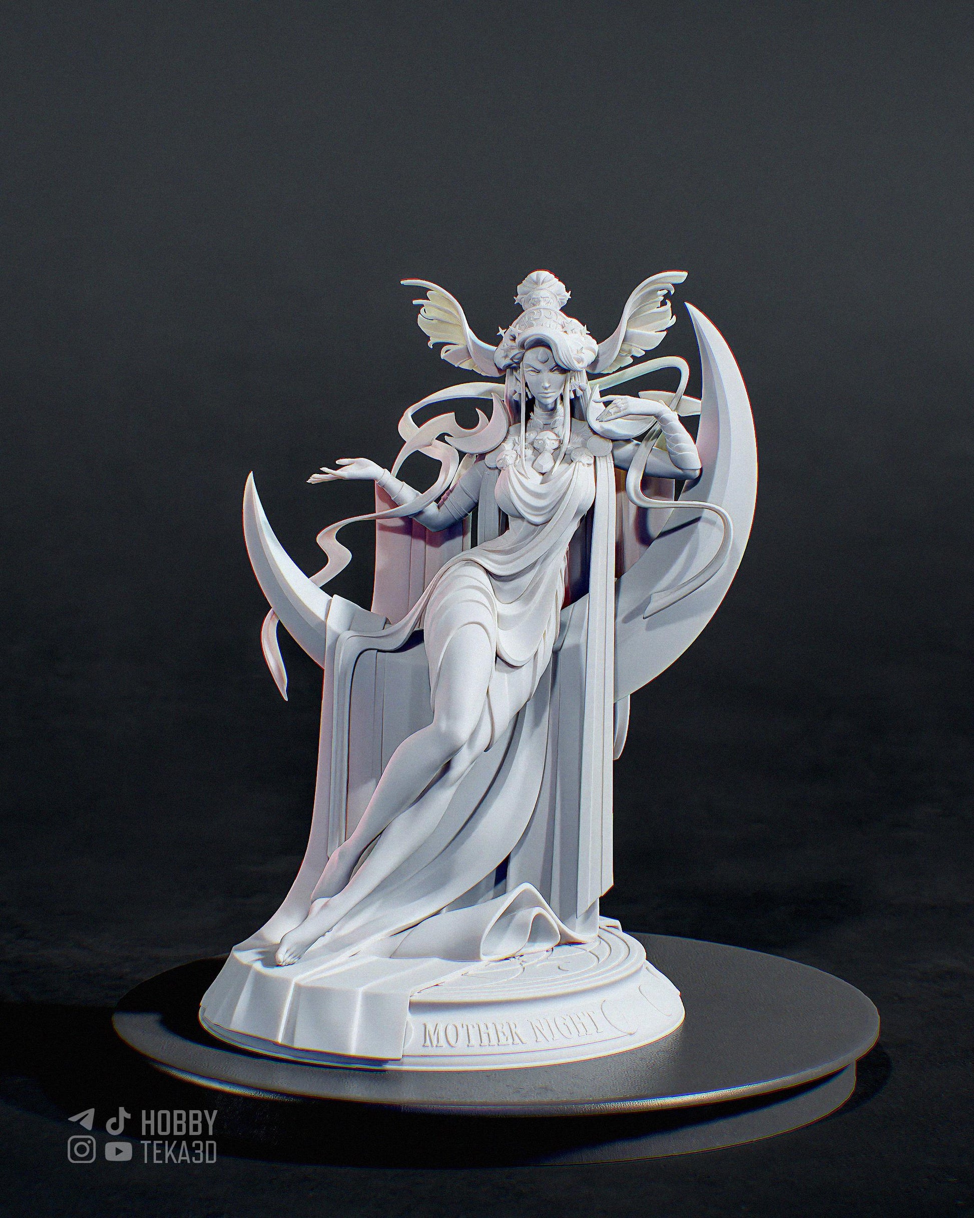 Gaming Action Figurine – Handpainted Resin Figure or DIY Model Kit, inspired by Hades Nyx