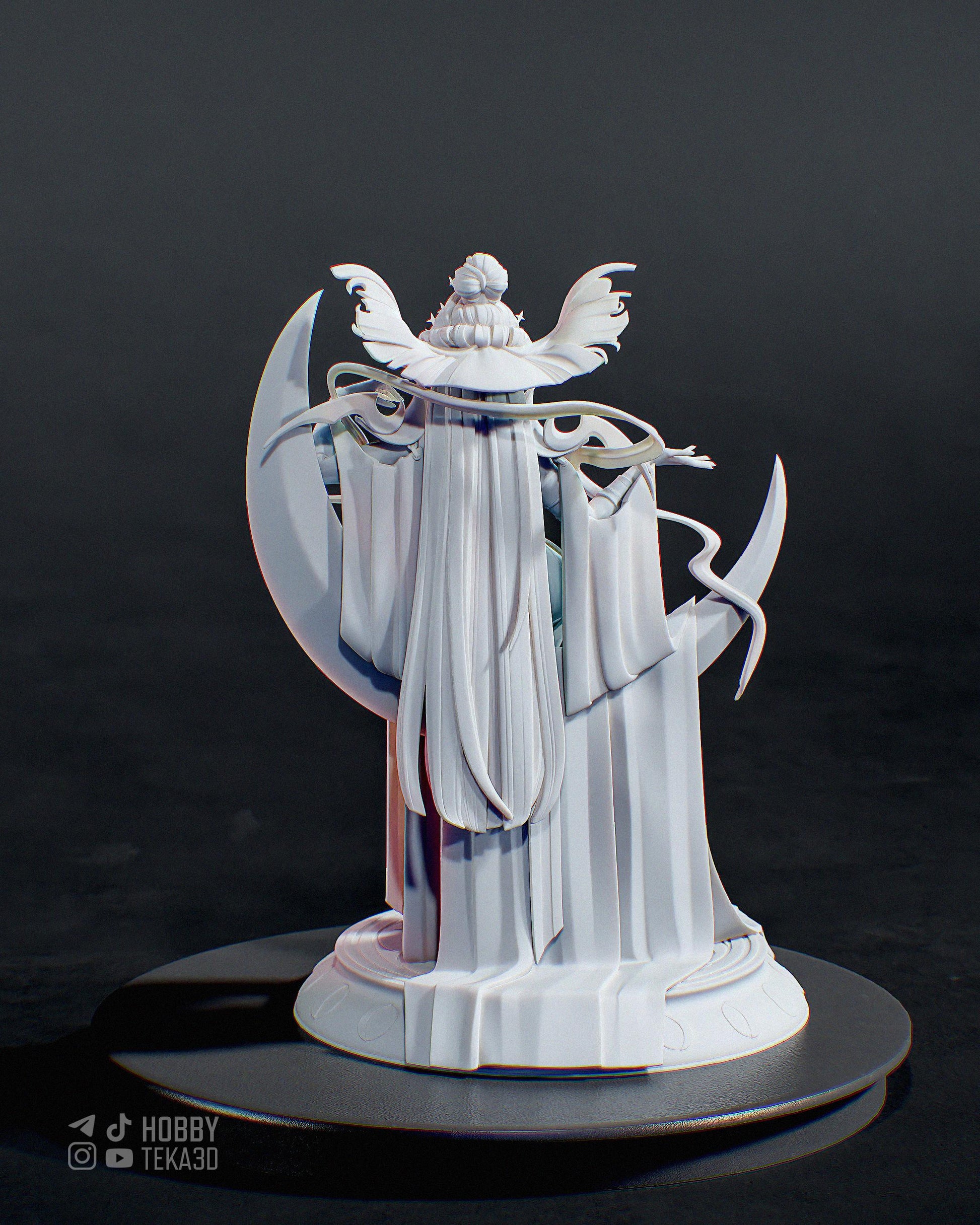 Gaming Action Figurine – Handpainted Resin Figure or DIY Model Kit, inspired by Hades Nyx