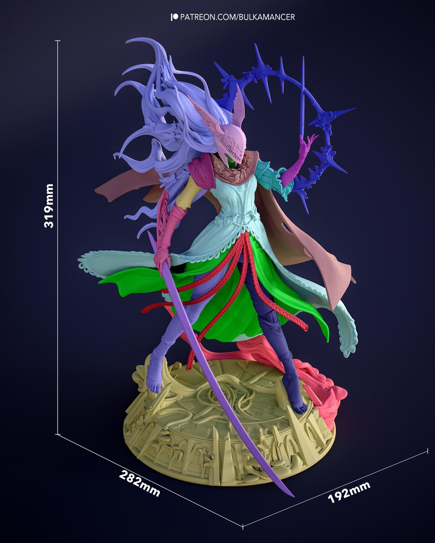Gaming Action Figurine – Handpainted Resin Figure or DIY Model Kit, inspired by Elden Ring Malenia