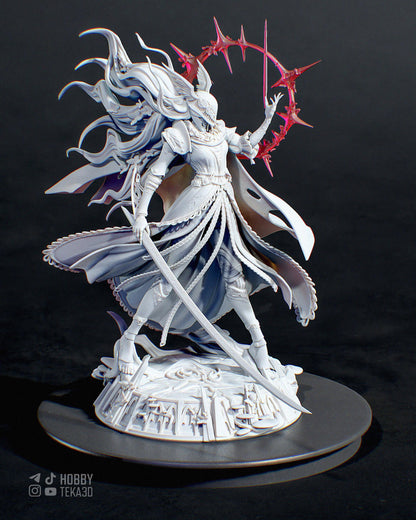 Gaming Action Figurine – Handpainted Resin Figure or DIY Model Kit, inspired by Elden Ring Malenia