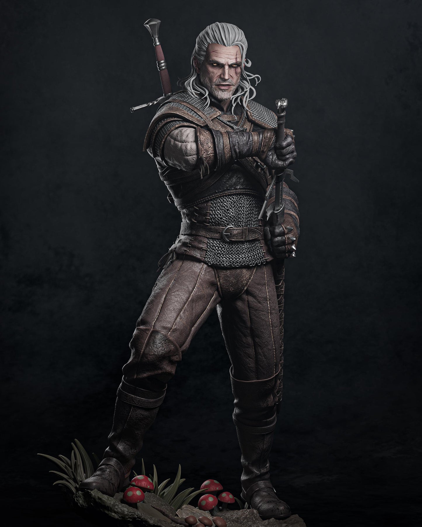 Gaming Action Figurine – Handpainted Resin Figure or DIY Model Kit, The Witcher