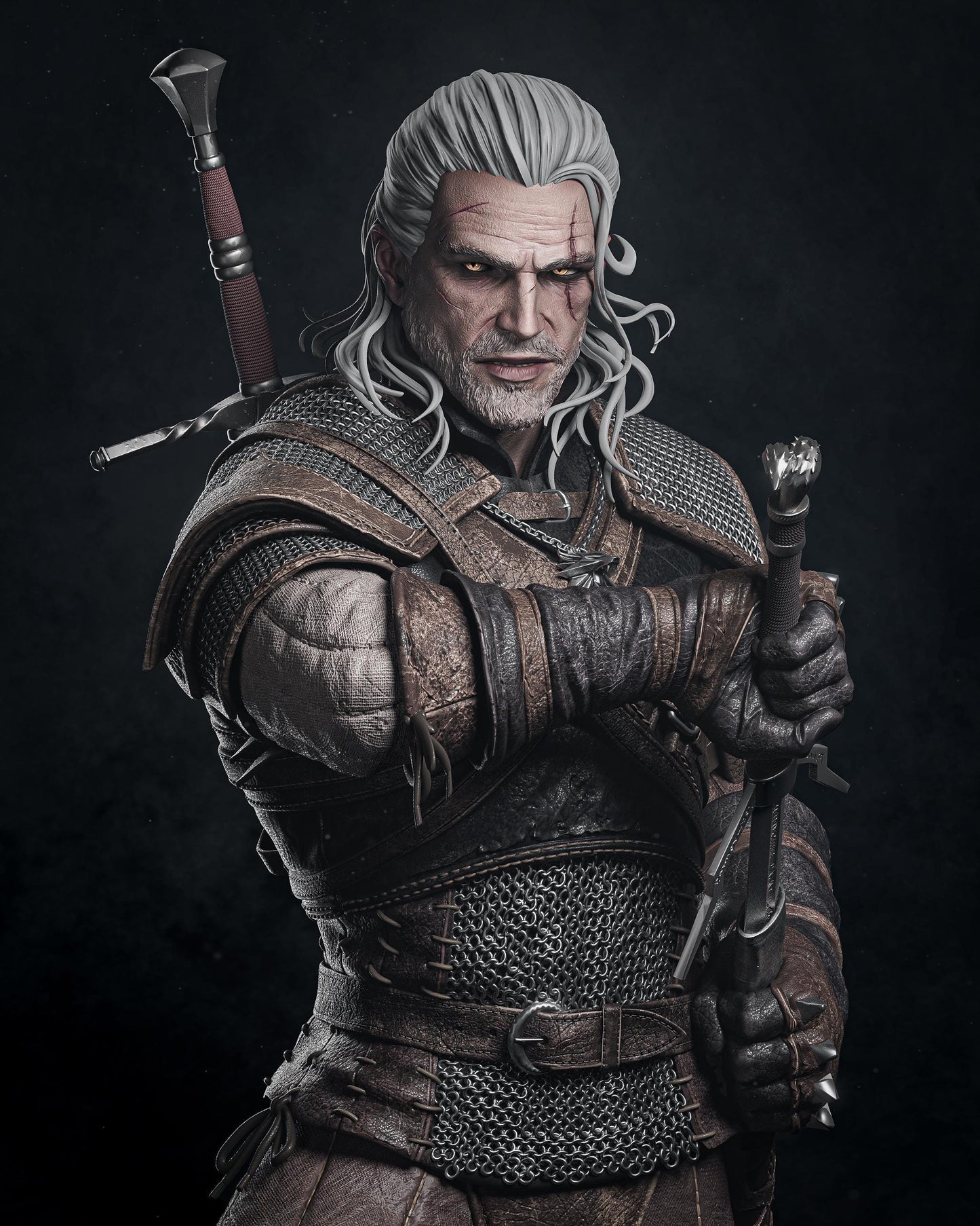 Gaming Action Figurine – Handpainted Resin Figure or DIY Model Kit, The Witcher