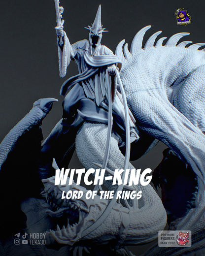 Movie Action Figurine – Handpainted Resin Figure or DIY Model Kit, inspired by The Lord of the Rings Witch-King of Angmar