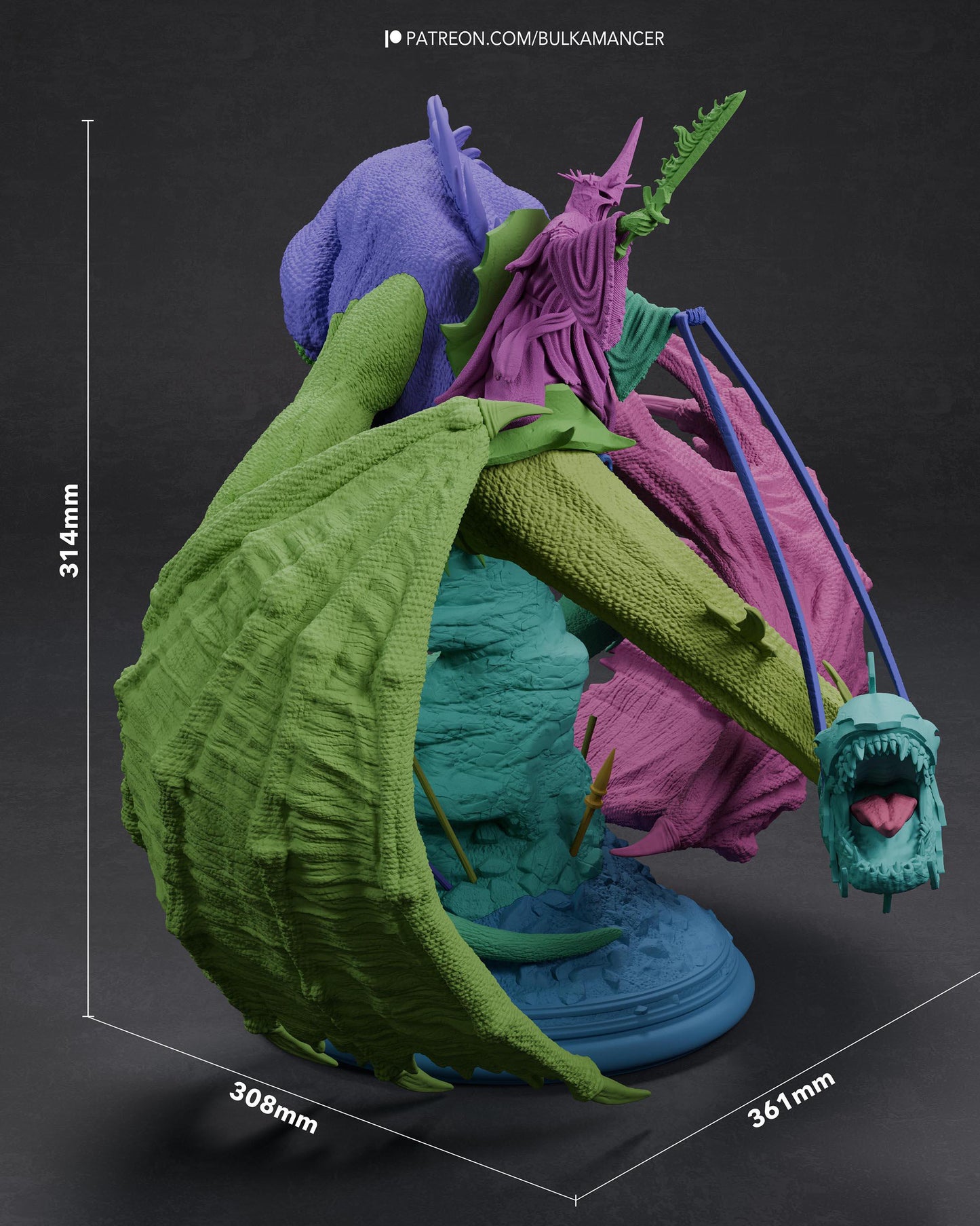 Movie Action Figurine – Handpainted Resin Figure or DIY Model Kit, inspired by The Lord of the Rings Witch-King of Angmar