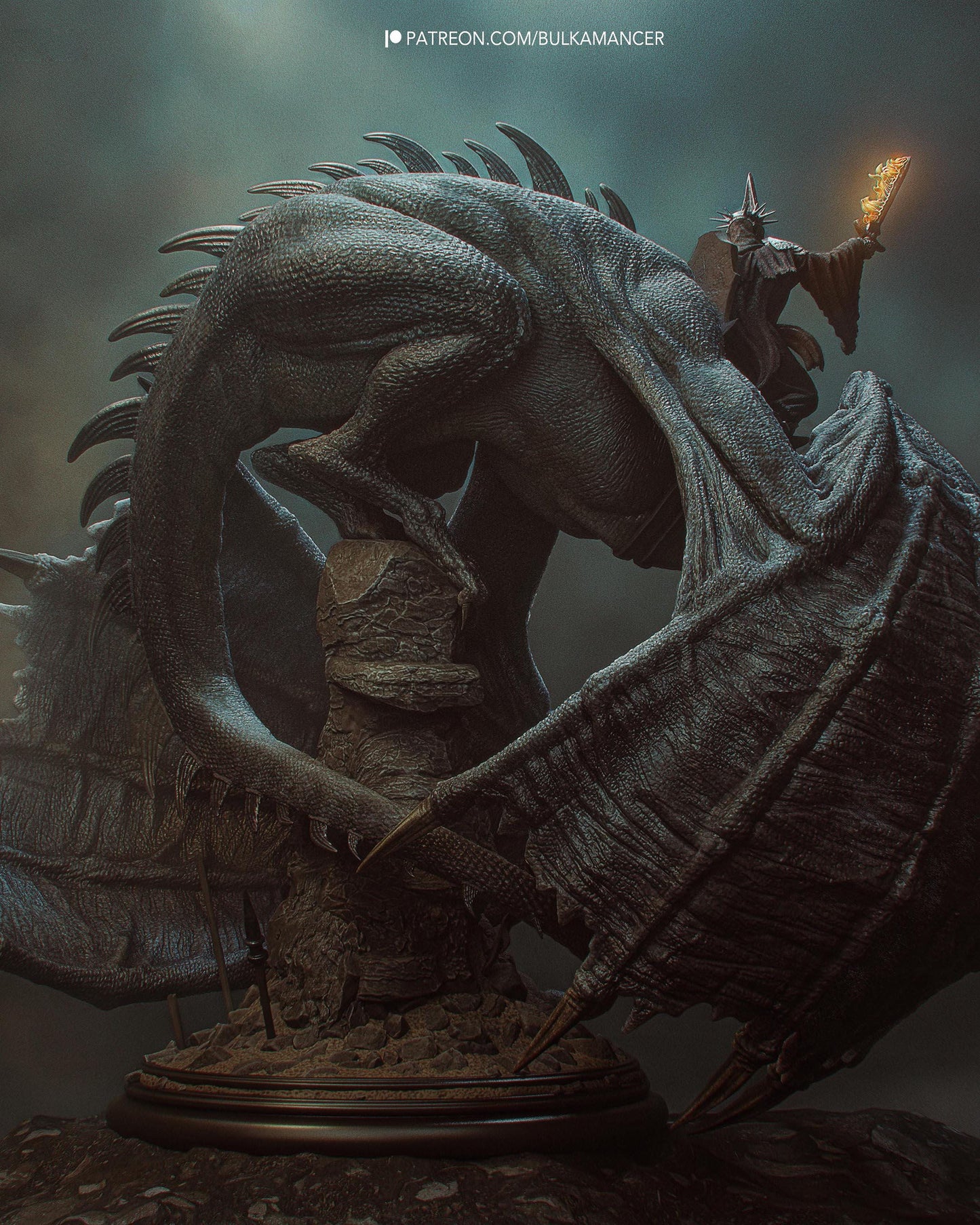 Movie Action Figurine – Handpainted Resin Figure or DIY Model Kit, inspired by The Lord of the Rings Witch-King of Angmar
