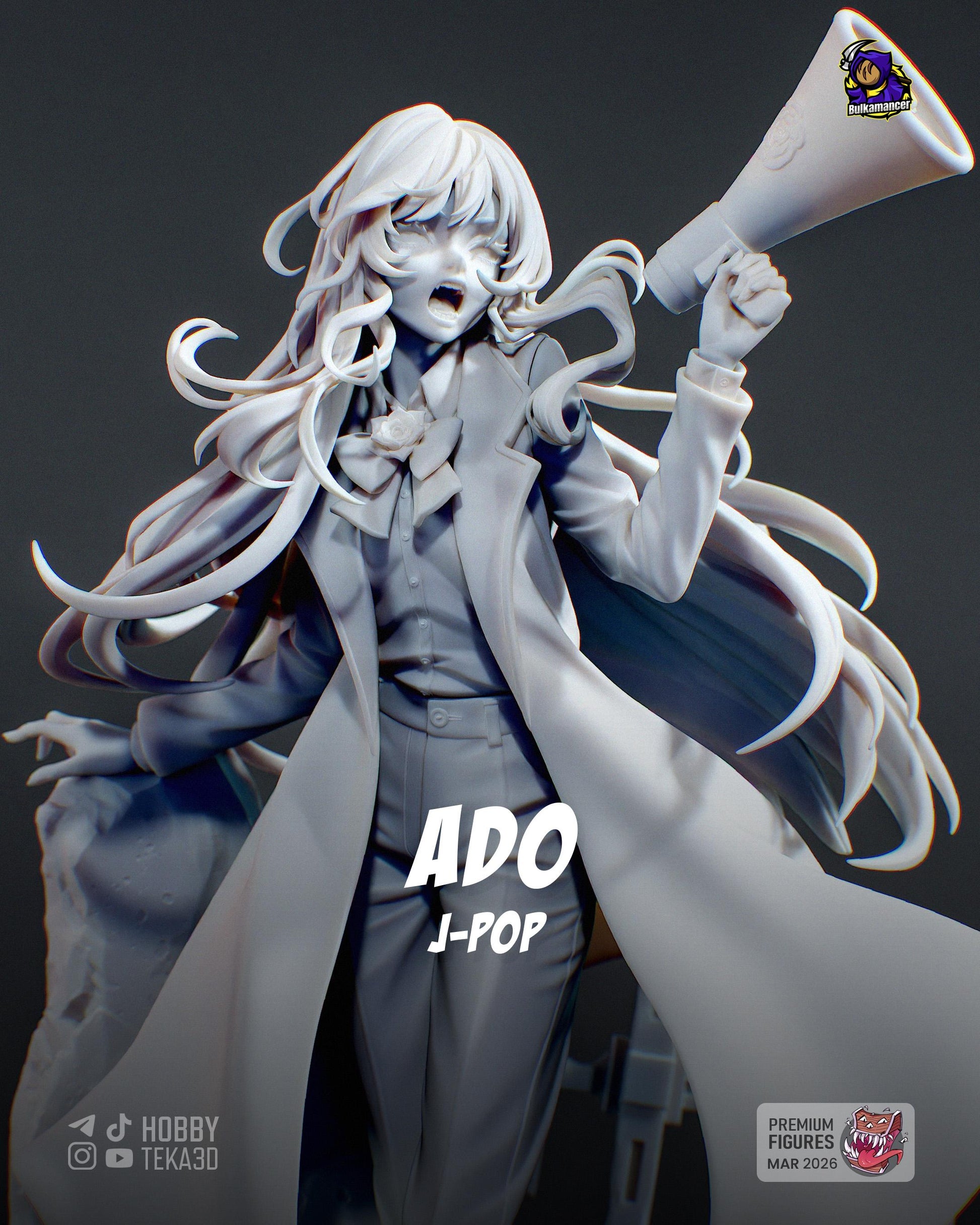 Anime Action Figurine – Handpainted Resin Figure or DIY Model Kit, inspired by Ado J-Pop