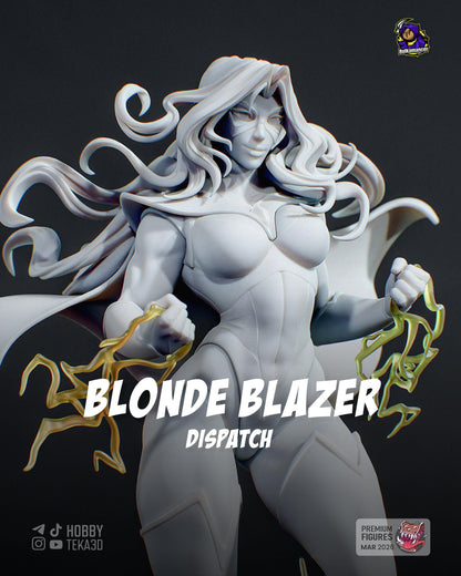 Gaming Action Figurine – Handpainted Resin Figure or DIY Model Kit, inspired by Dispatch Blonde Blazer