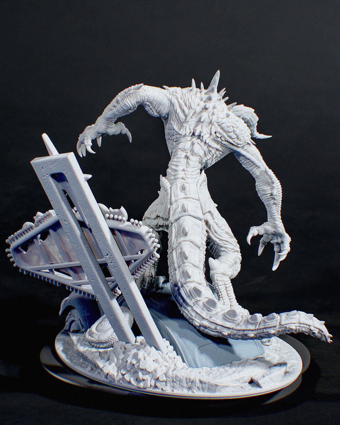 Gaming Action Figurine – Handpainted Resin Figure or DIY Model Kit, inspired by Fallout Deathclaw
