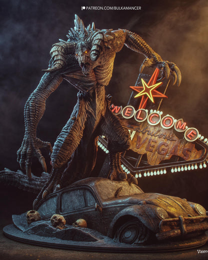 Gaming Action Figurine – Handpainted Resin Figure or DIY Model Kit, inspired by Fallout Deathclaw