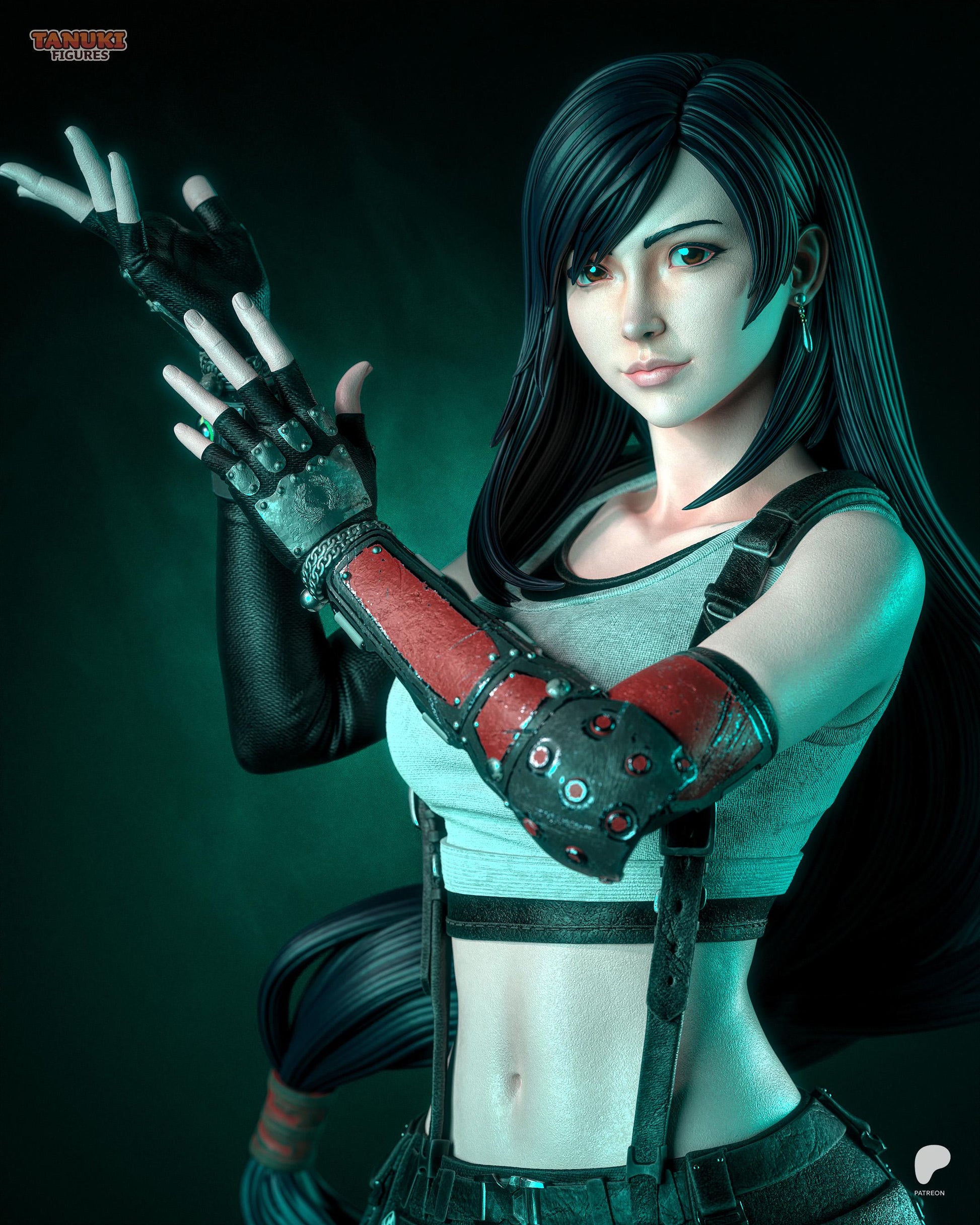 Anime Figure – Handpainted Resin Figure, Action Figure, inspired by Final Fantasy VII – Brawler