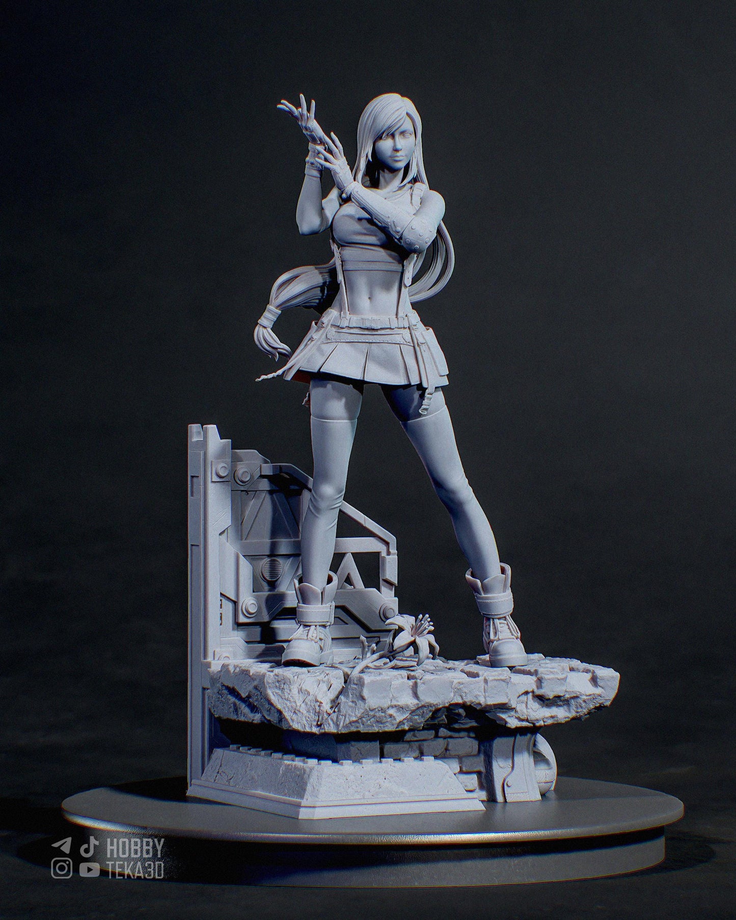 Anime Figure – Unpainted Resin Figure, Action Figure, inspired by Final Fantasy VII – Martialist