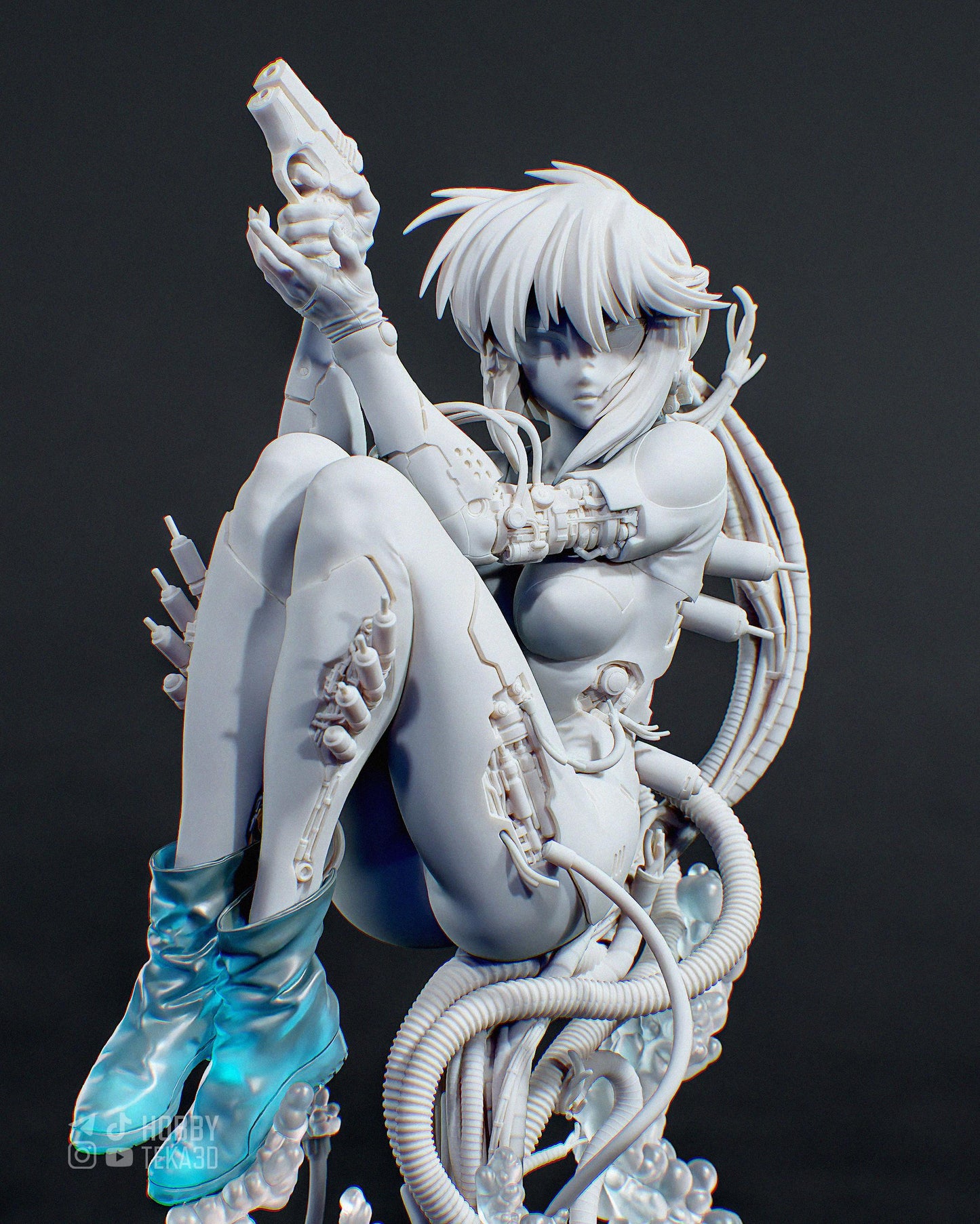 Anime Figure – Handpainted Resin Figure or DIY Resin Model Kit, Action Figure, inspired by Ghost in the Shell – Cyborg