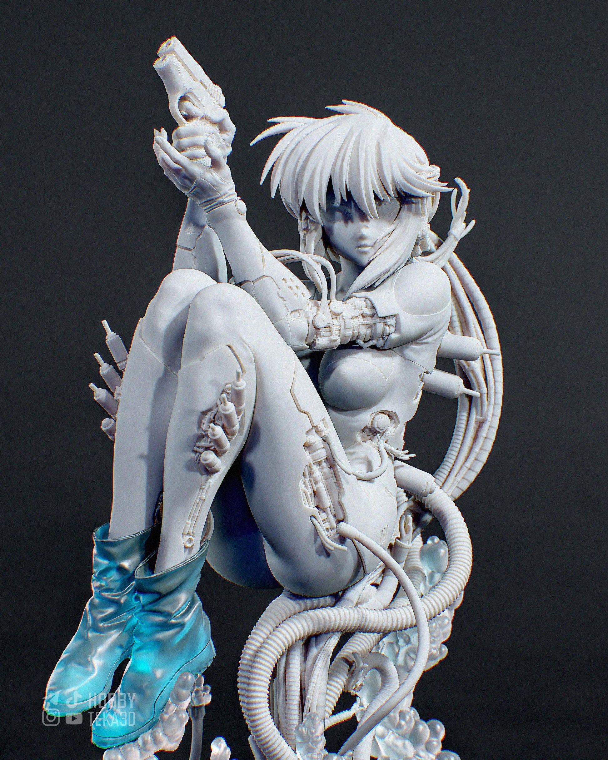 Anime Figure – Handpainted Resin Figure or DIY Resin Model Kit, Action Figure, inspired by Ghost in the Shell – Cyborg