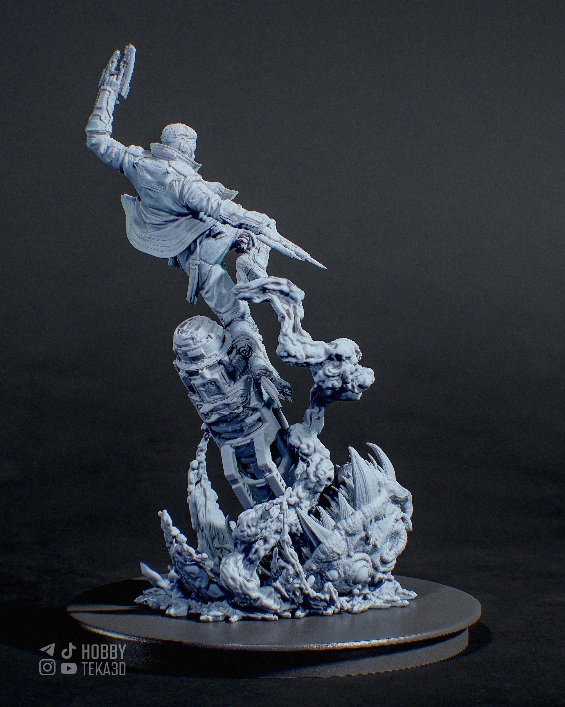 Gaming Action Figurine – Handpainted Resin Figure or DIY Model Kit, inspired by Marvel