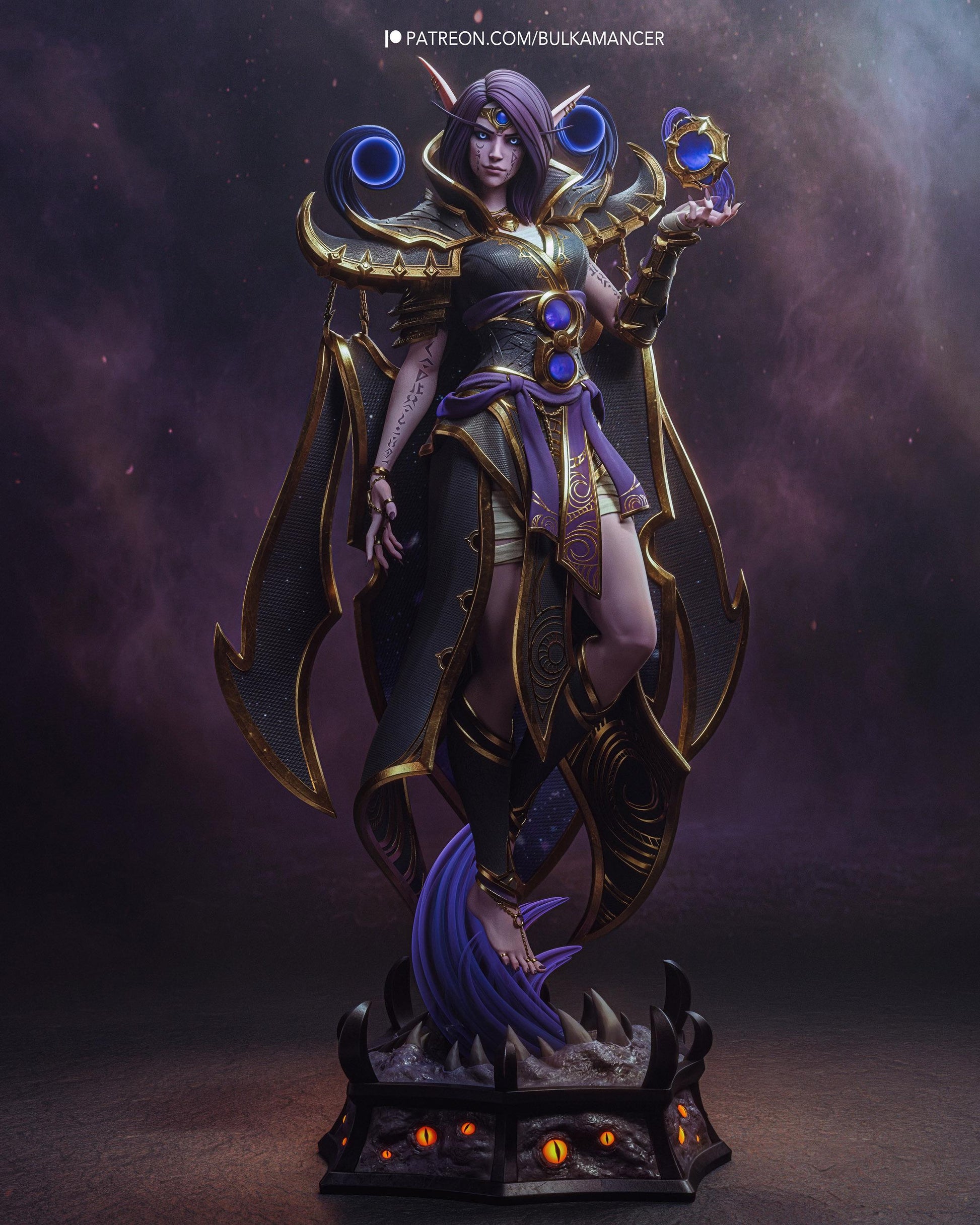 Gaming Action Figurine – Handpainted Resin Figure or DIY Model Kit, World of Warcraft Xal'atath