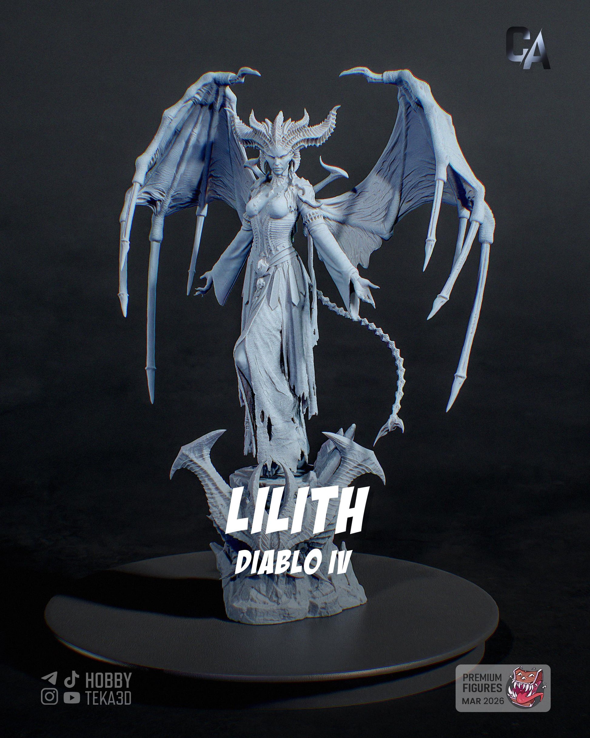 Lilith — Painted & DIY | Resin 3D | FAN ART | Garage Kit