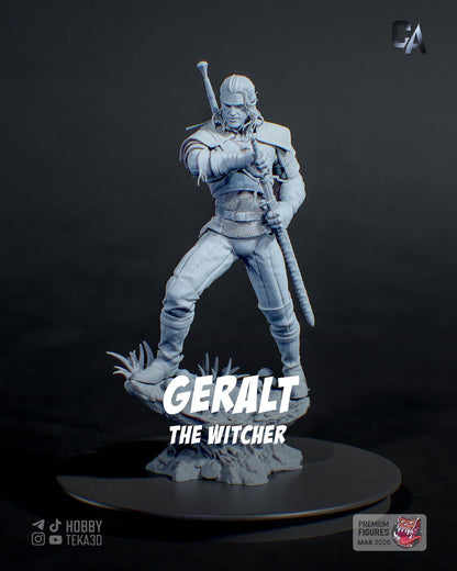 Gaming Action Figurine – Handpainted Resin Figure or DIY Model Kit, The Witcher
