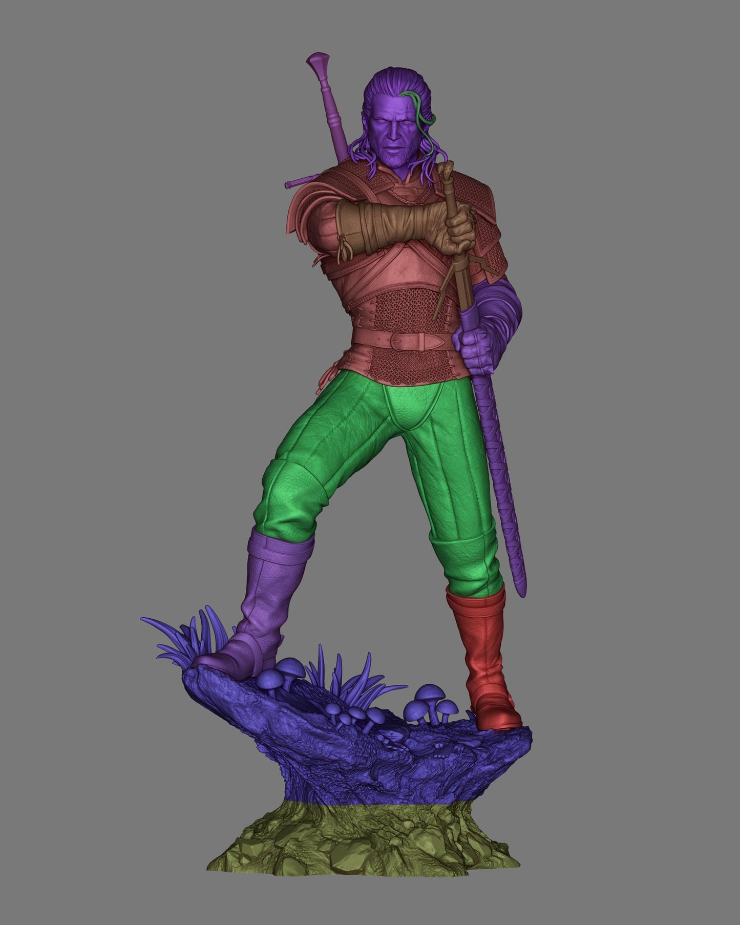 Gaming Action Figurine – Handpainted Resin Figure or DIY Model Kit, The Witcher