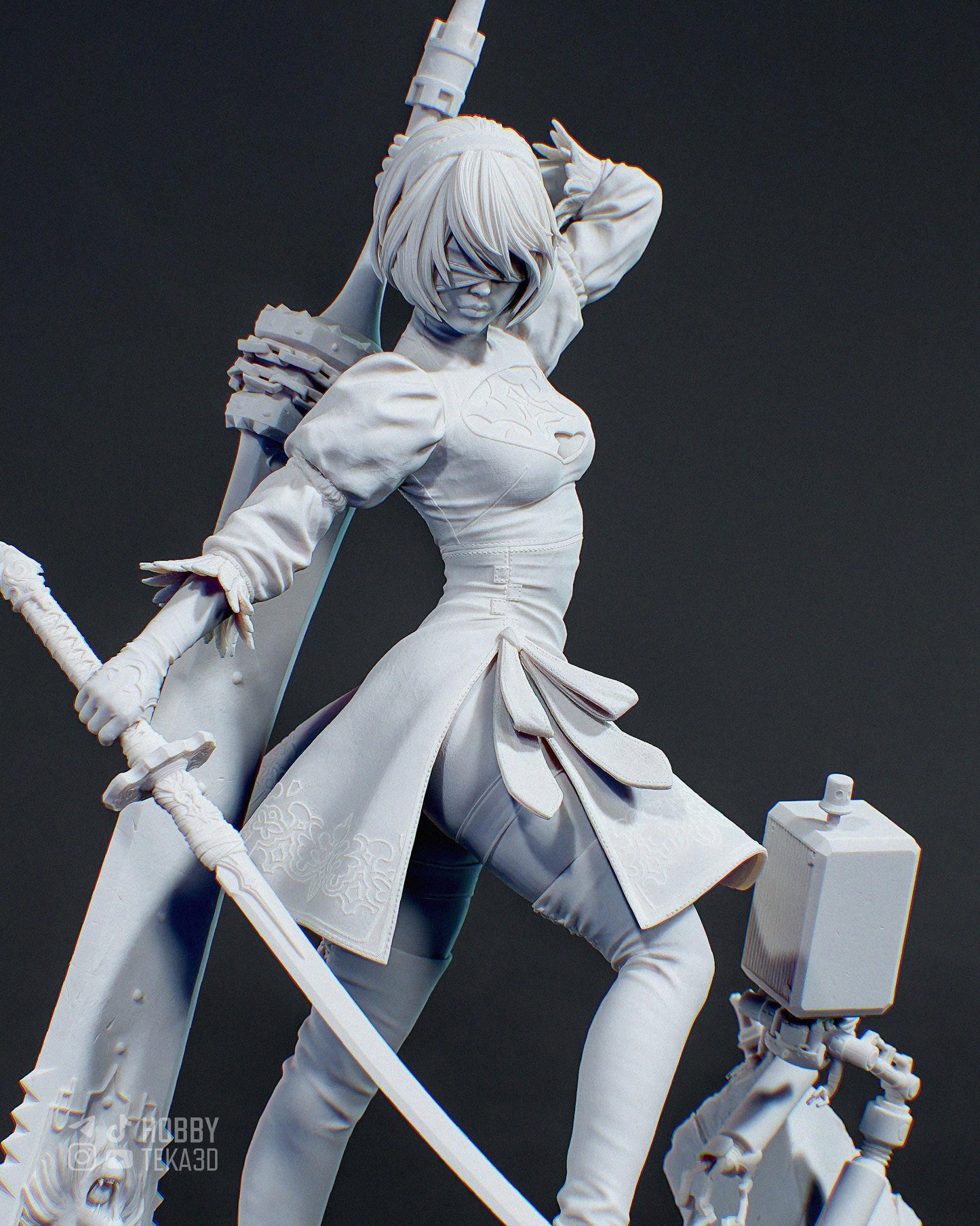 Anime Figure – Paintable Resin Collectible, Action Figure, inspired by NieR: Automata – Executioner