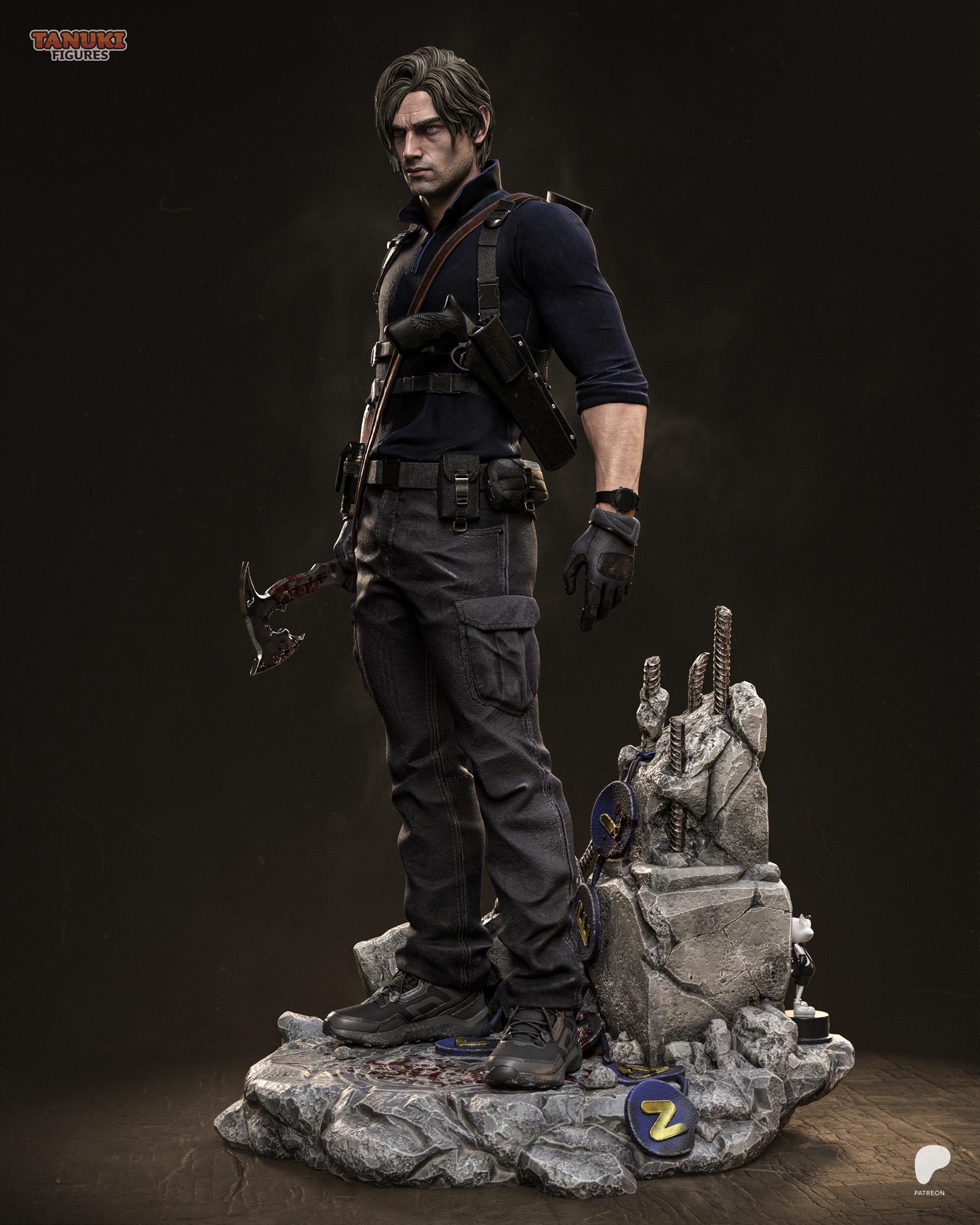 Gaming Action Figurine – Handpainted Resin Figure or DIY Model Kit, Resident Evil Requiem