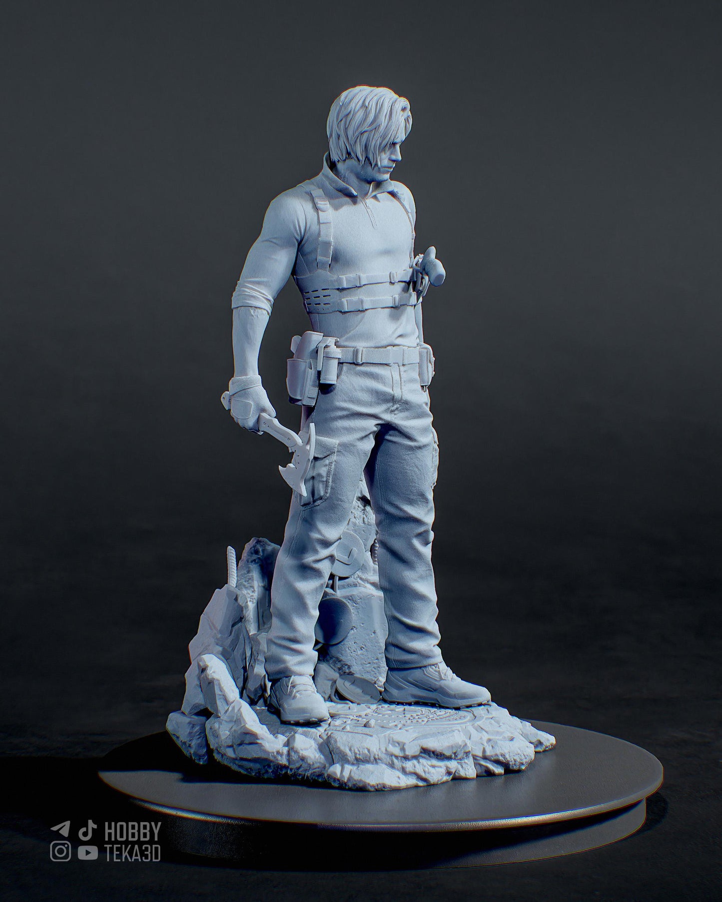 Gaming Action Figurine – Handpainted Resin Figure or DIY Model Kit, Resident Evil Requiem