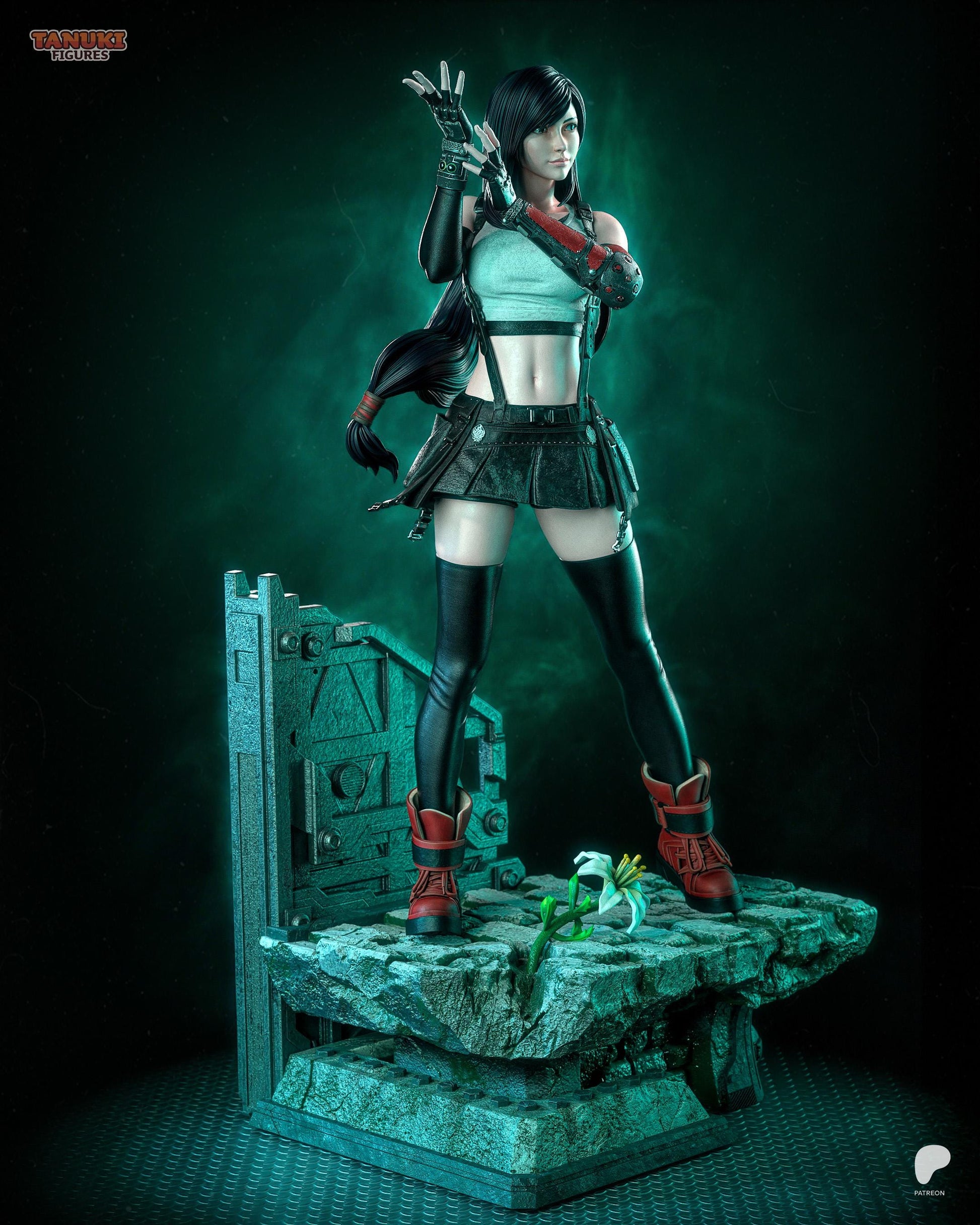 Anime Figure – Handpainted Resin Figure, Action Figure, inspired by Final Fantasy VII – Brawler