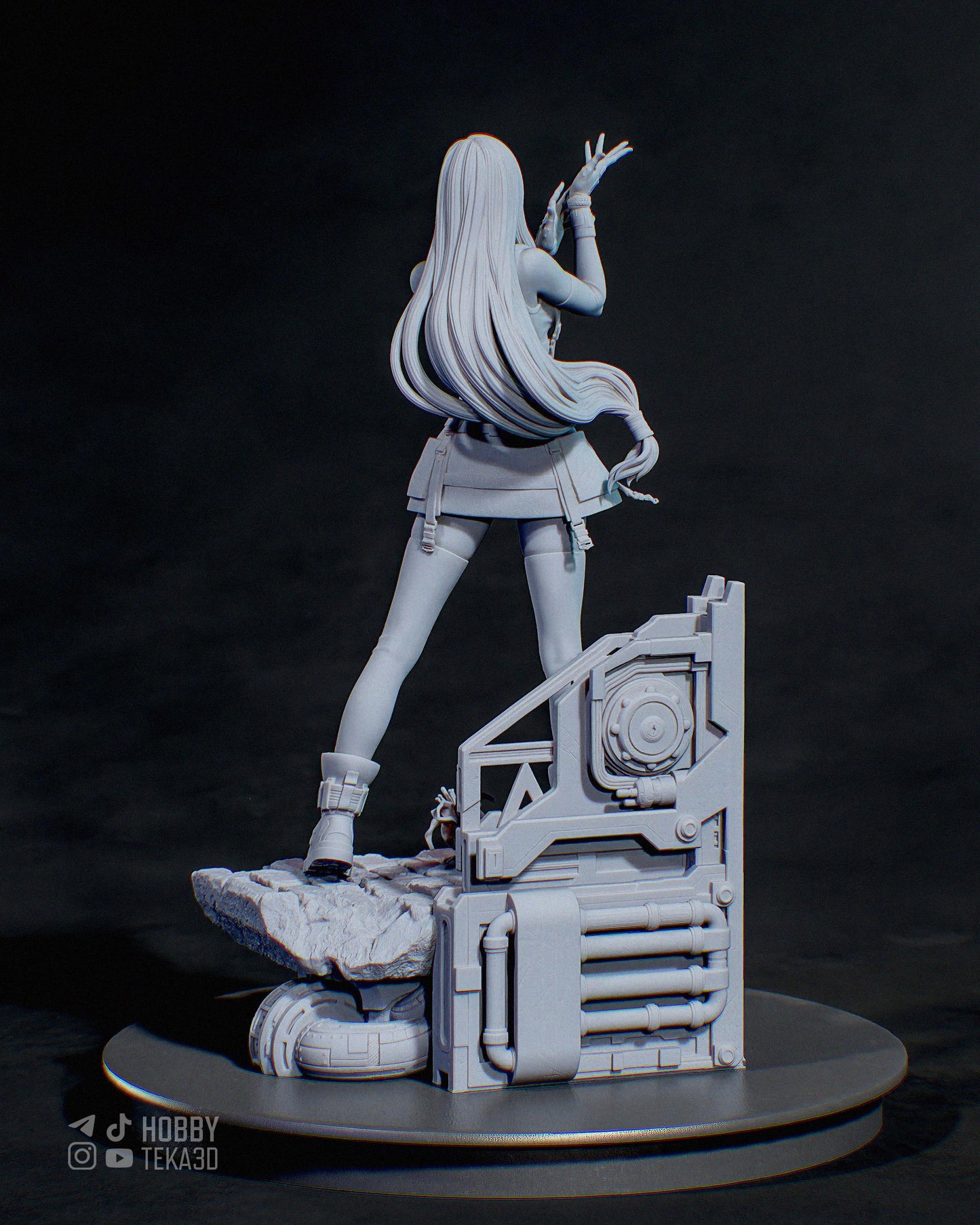 Anime Figure – Unpainted Resin Figure, Action Figure, inspired by Final Fantasy VII – Martialist