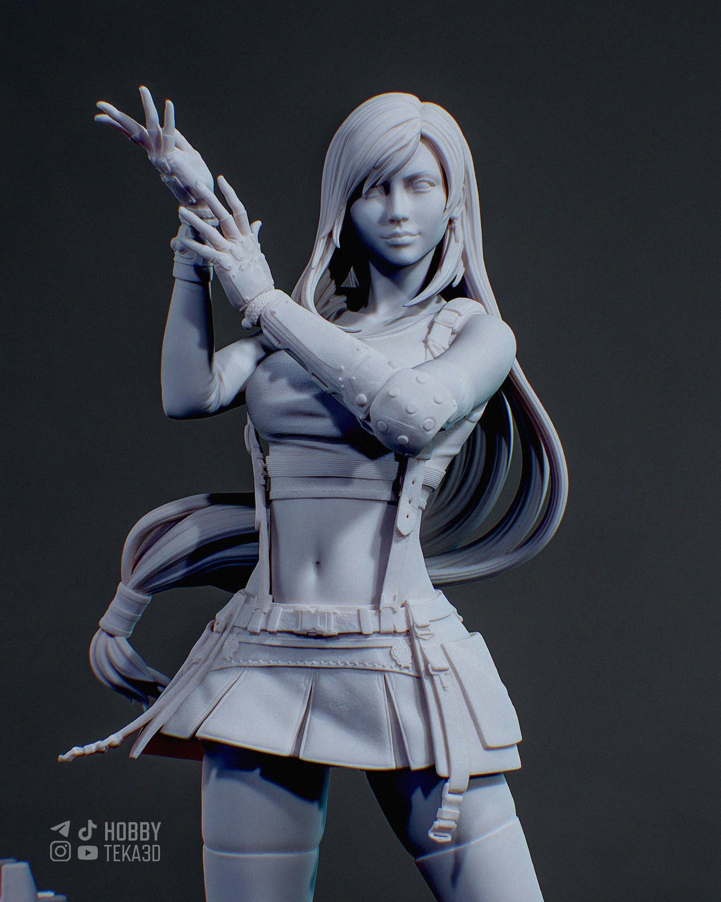 Anime Figure – Unpainted Resin Figure, Action Figure, inspired by Final Fantasy VII – Martialist