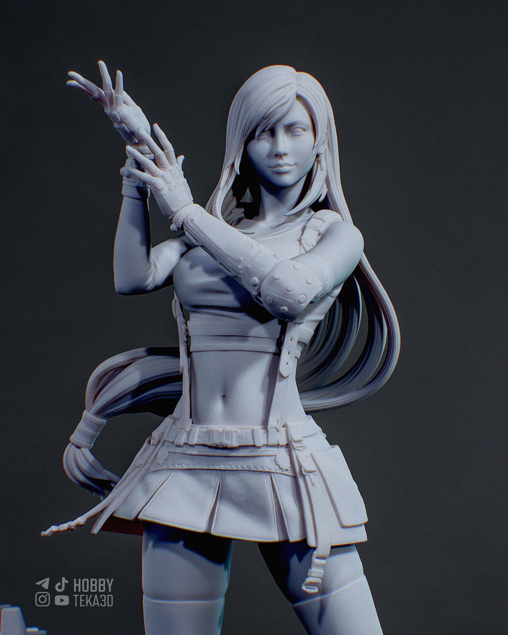 Anime Figure – Unpainted Resin Figure, Action Figure, inspired by Final Fantasy VII – Martialist