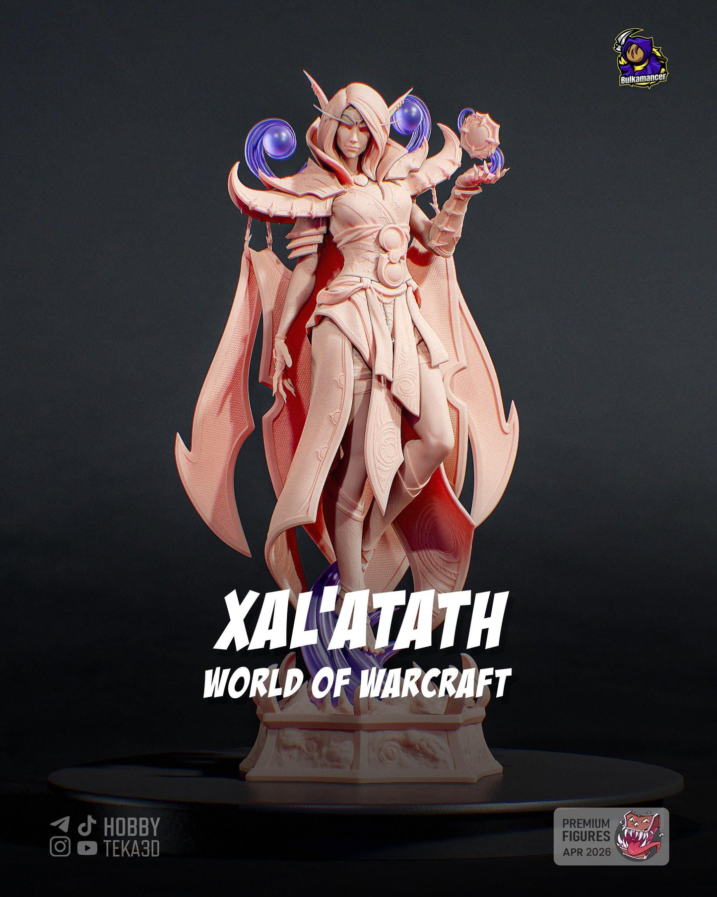 Gaming Action Figurine – Handpainted Resin Figure or DIY Model Kit, World of Warcraft Xal'atath