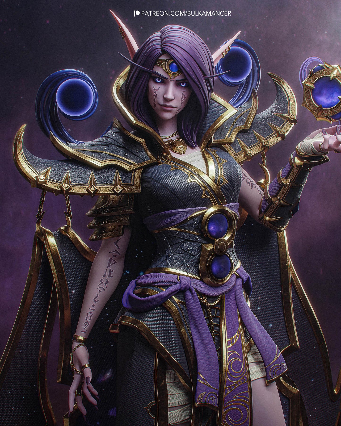 Gaming Action Figurine – Handpainted Resin Figure or DIY Model Kit, World of Warcraft Xal'atath