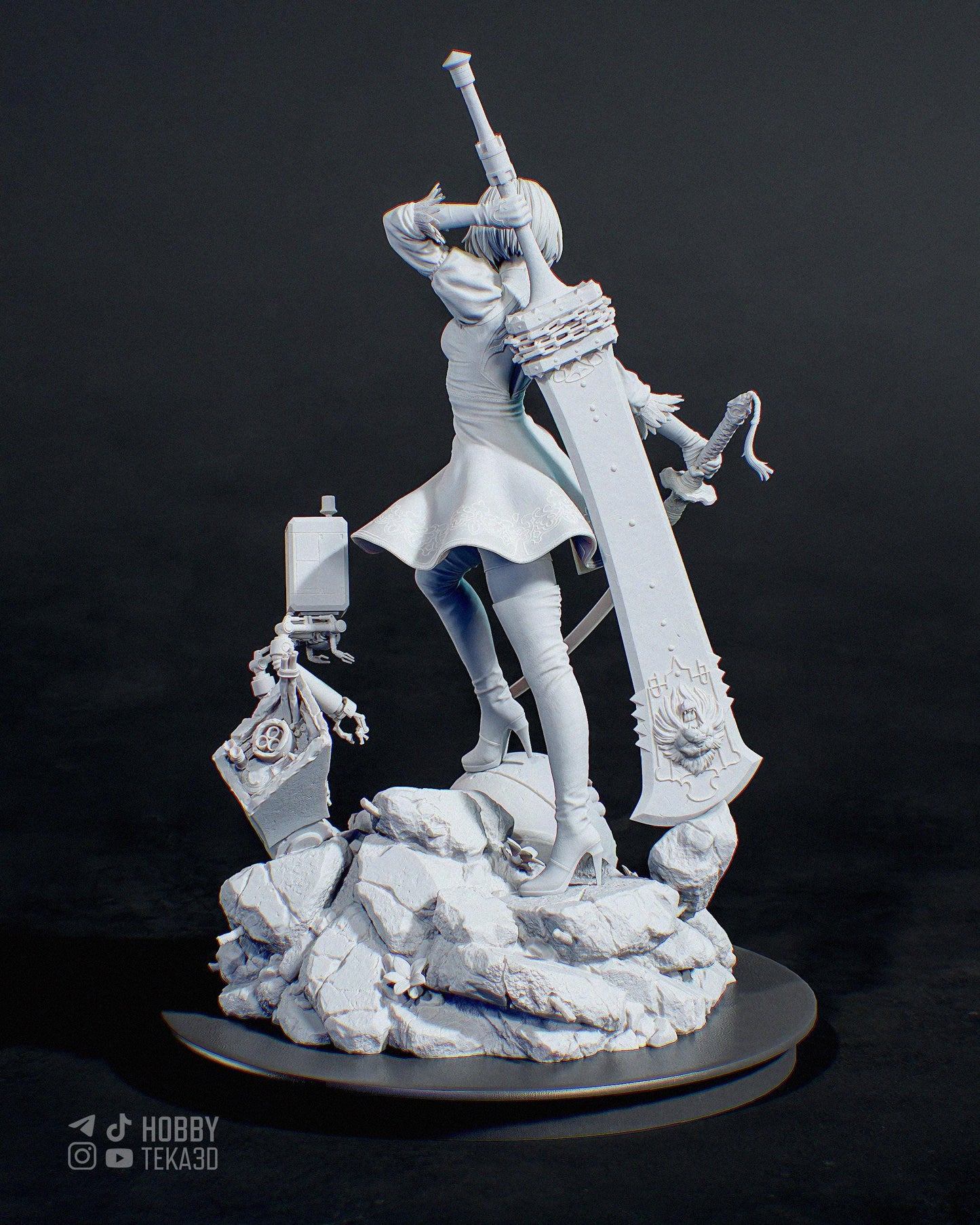 Anime Figure – Paintable Resin Collectible, Action Figure, inspired by NieR: Automata – Executioner