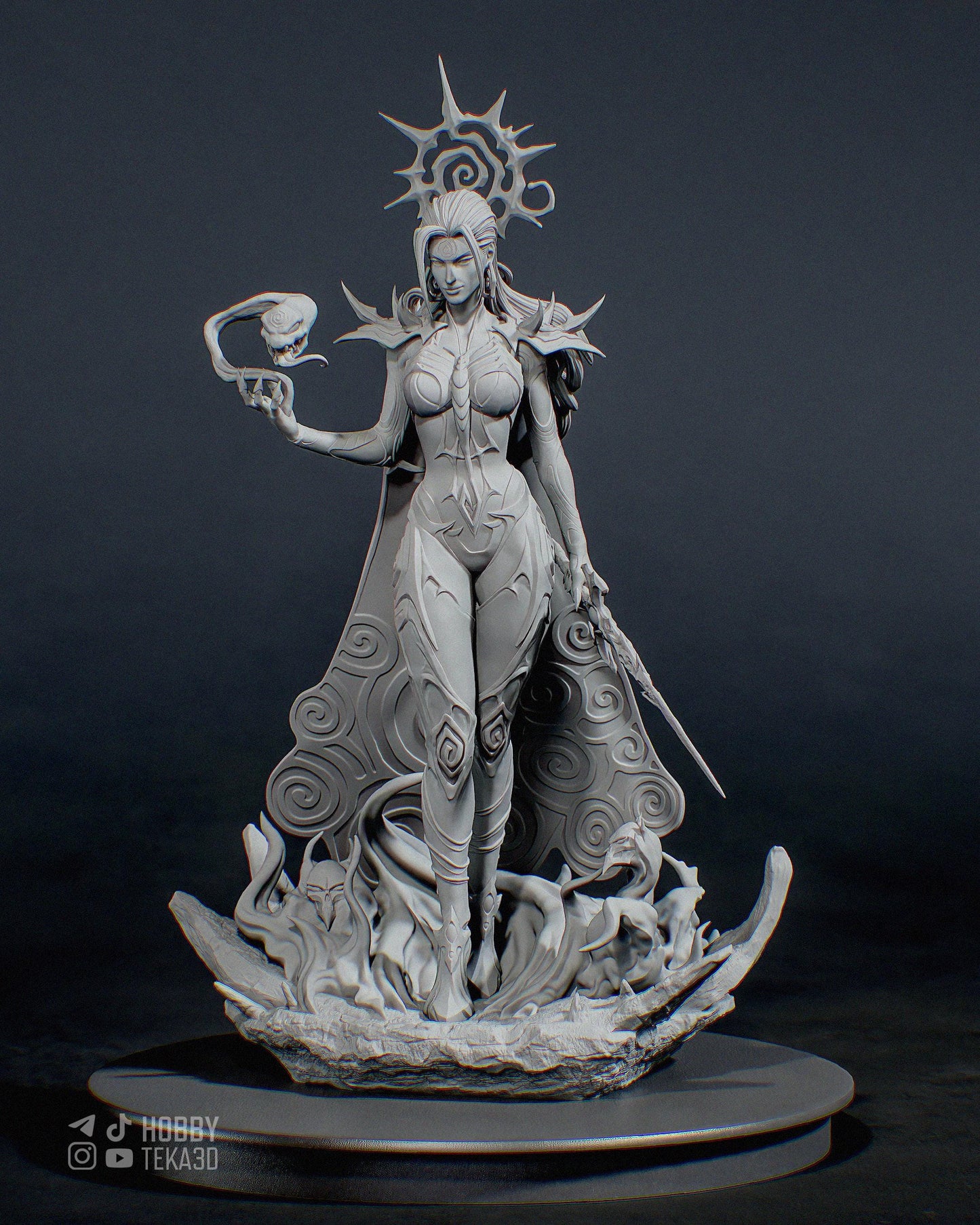 3D Model – Unpainted Resin Figure, Action Figure, inspired by Marvel, Death Goddes