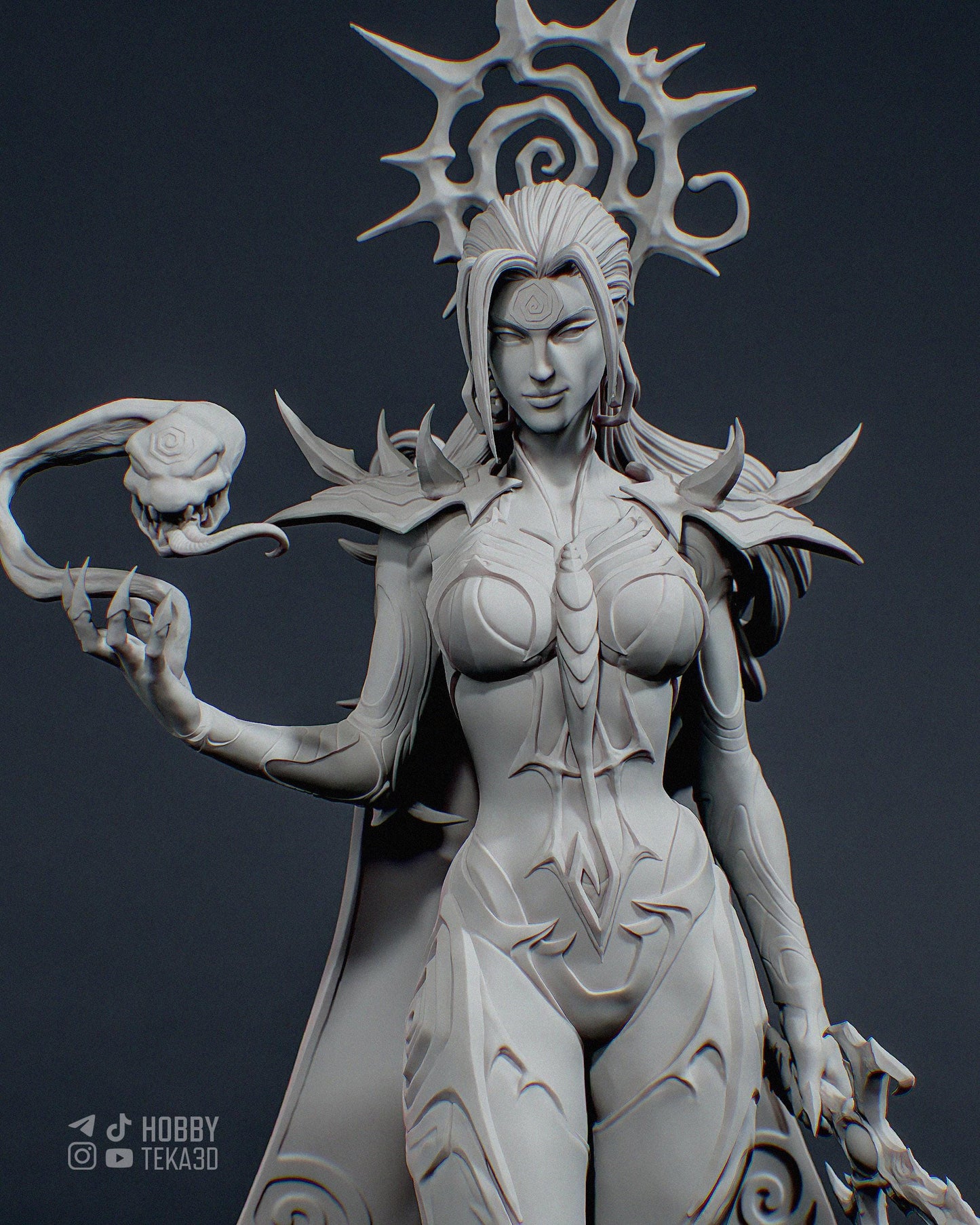 3D Model – Unpainted Resin Figure, Action Figure, inspired by Marvel, Death Goddes