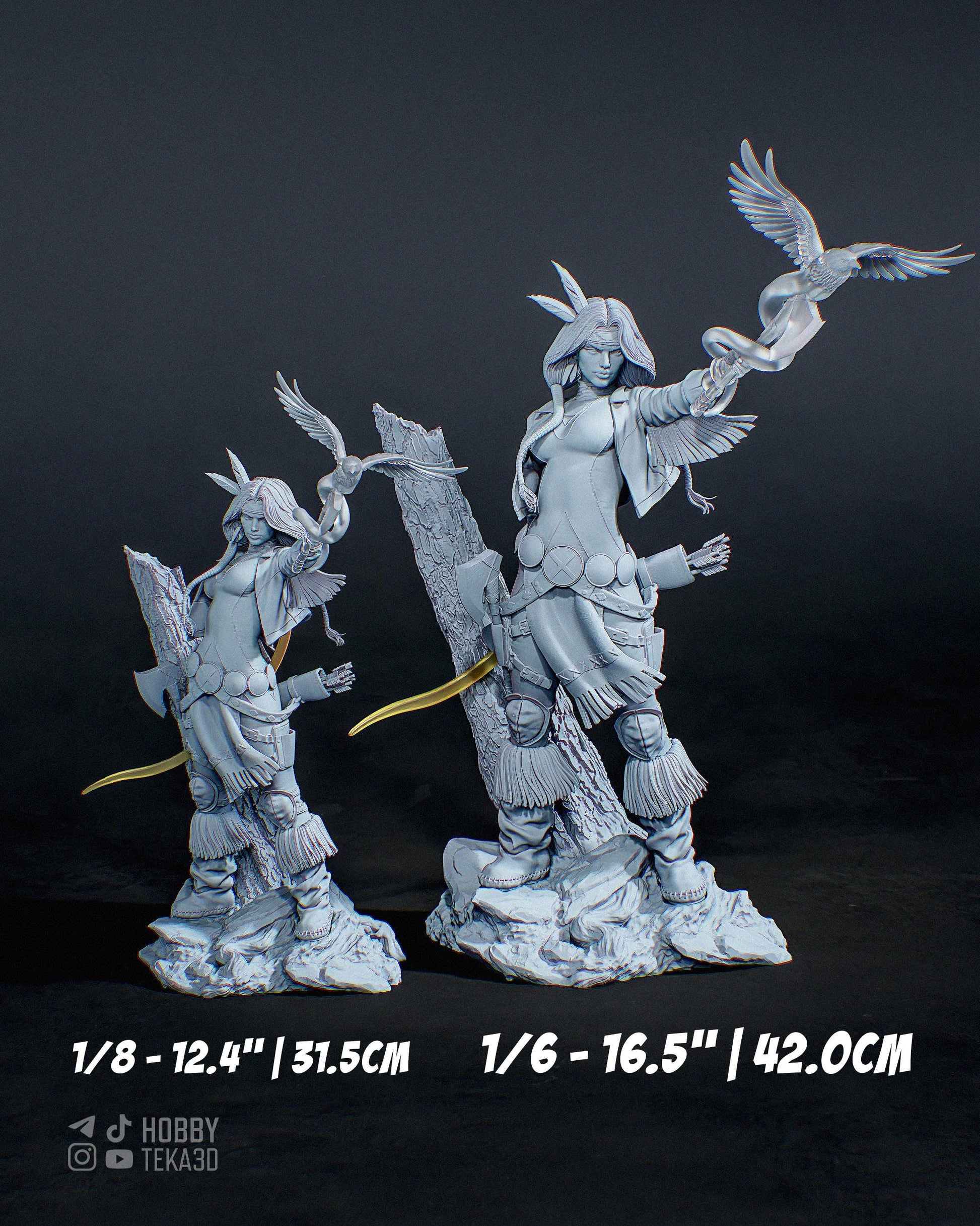 3D Model – DIY Resin Model Kit, Action Figure, inspired by X-Men – Huntress