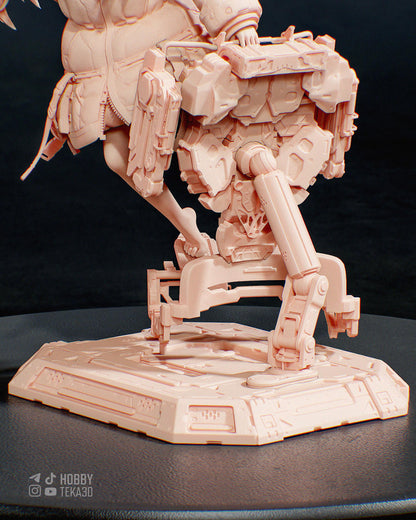 Diana – Paintable Resin Collectible, Action Figure, 3D model, inspired by Pragmata