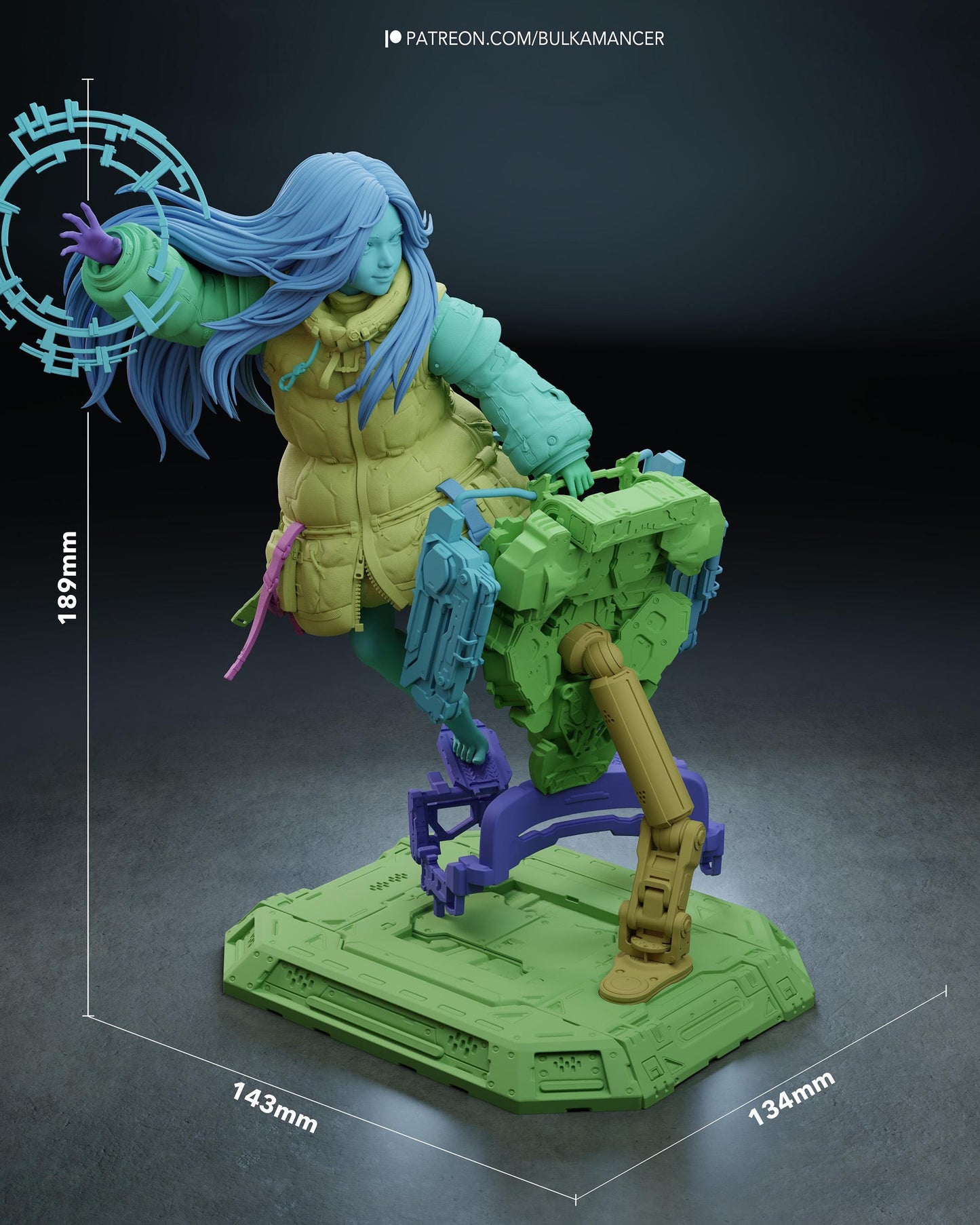 Diana 3D Model – Premium Handpainted Figure, Action Figure, inspired by Pragmata
