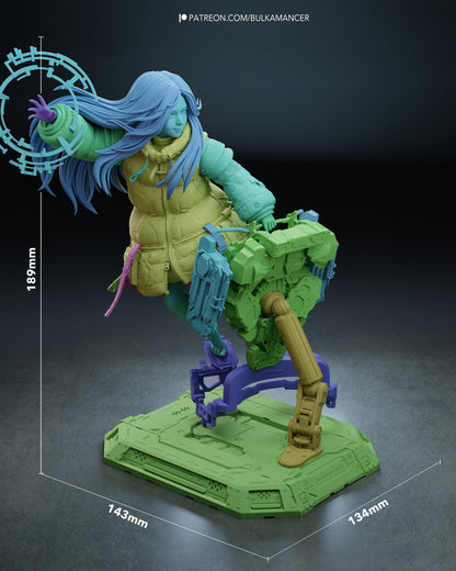 Diana 3D Model – Premium Handpainted Figure, Action Figure, inspired by Pragmata
