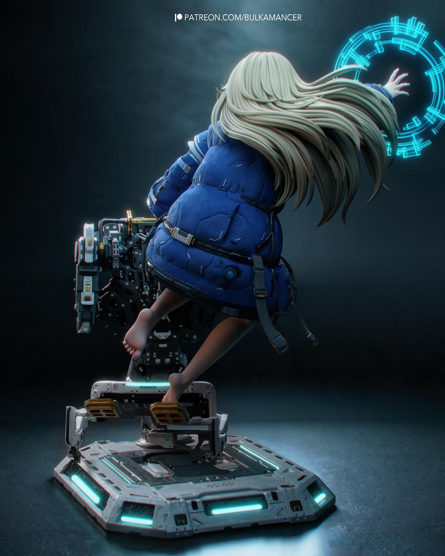 Diana 3D Model – Premium Handpainted Figure, Action Figure, inspired by Pragmata